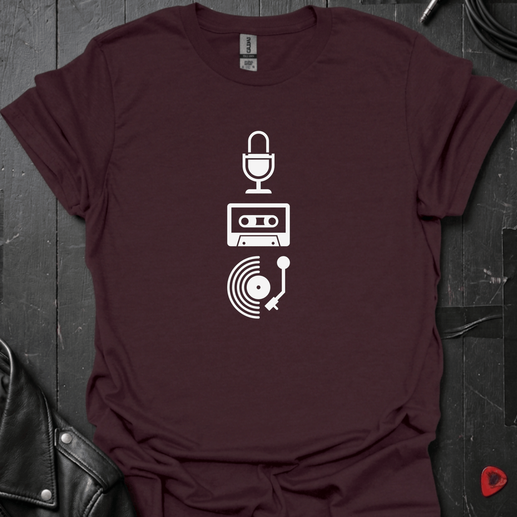 Recorded History T-Shirt | Retro Music Lover Tee - Dark Chocolate - T-Shirt