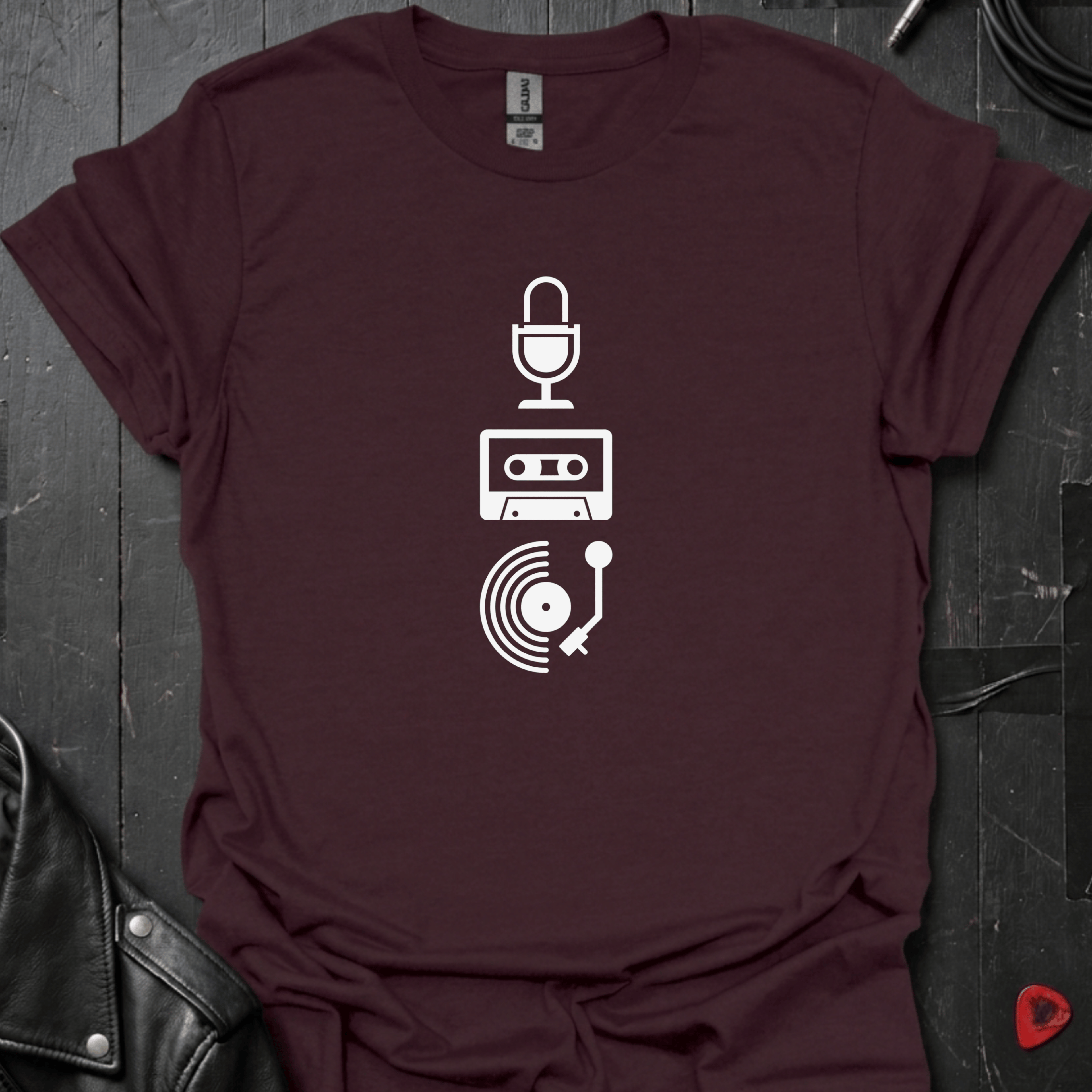 Recorded History T-Shirt | Retro Music Lover Tee - Dark Chocolate - T-Shirt