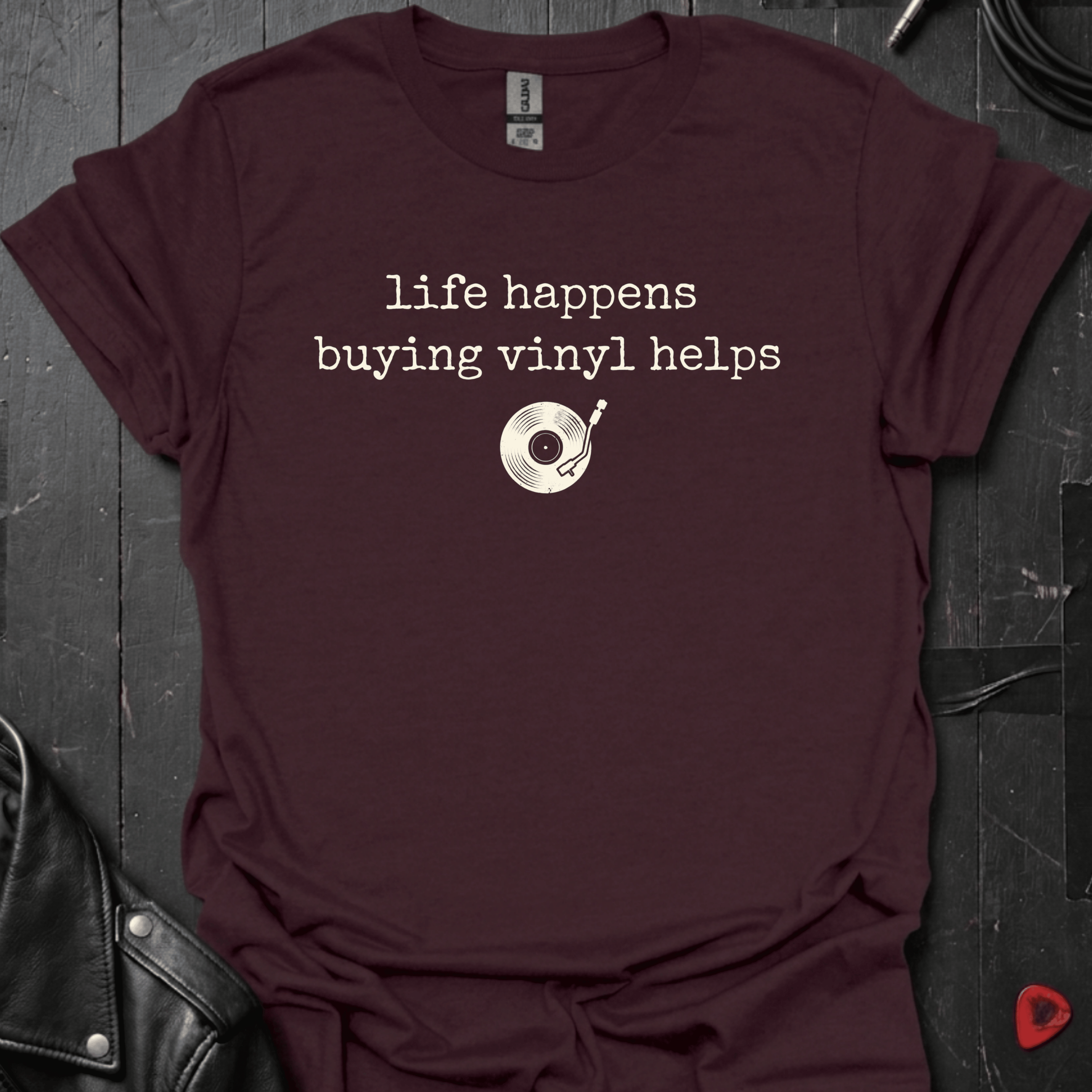 Life Happens T-Shirt - Dark Chocolate - T-Shirt