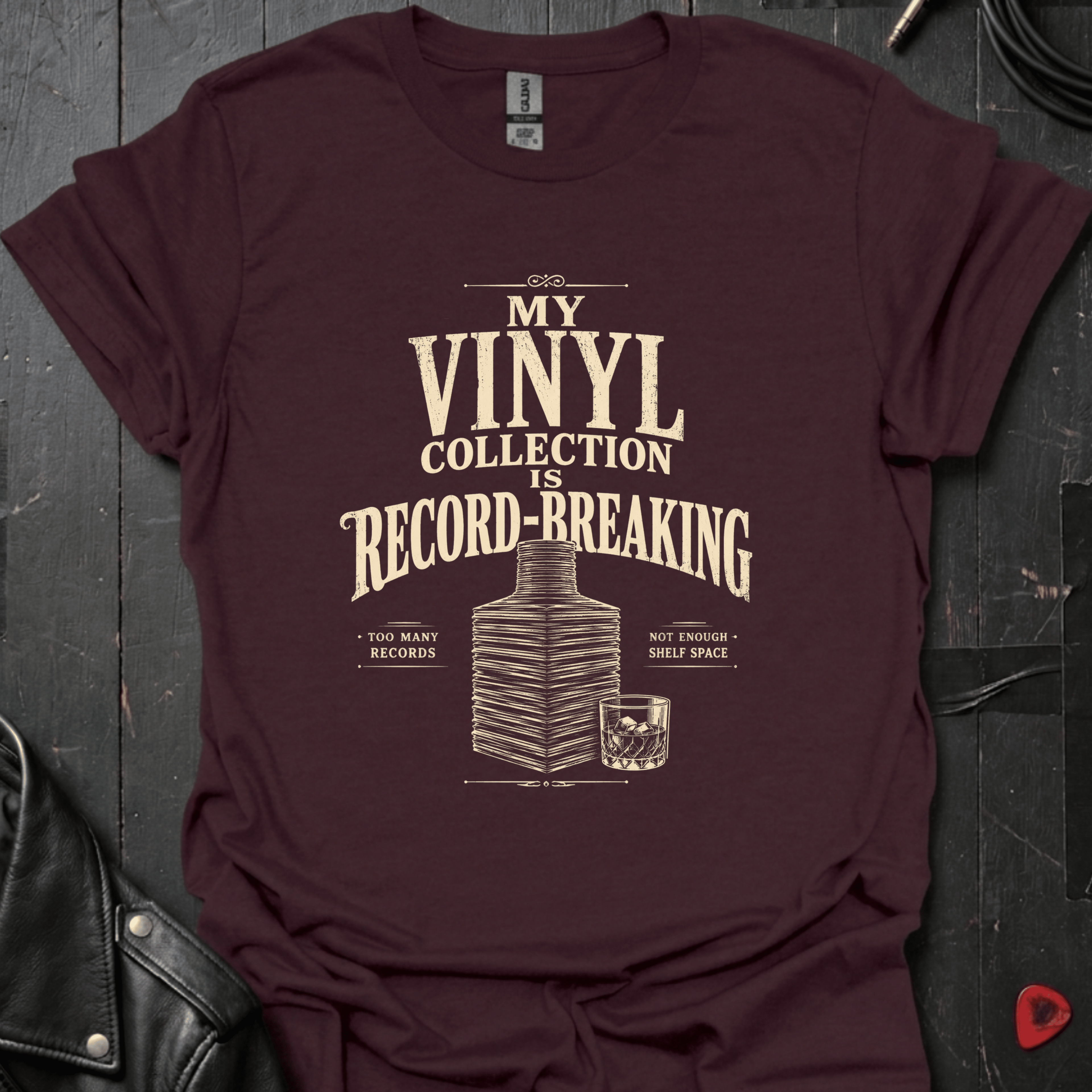 My Vinyl Collection T-Shirt - Dark Chocolate - T-Shirt