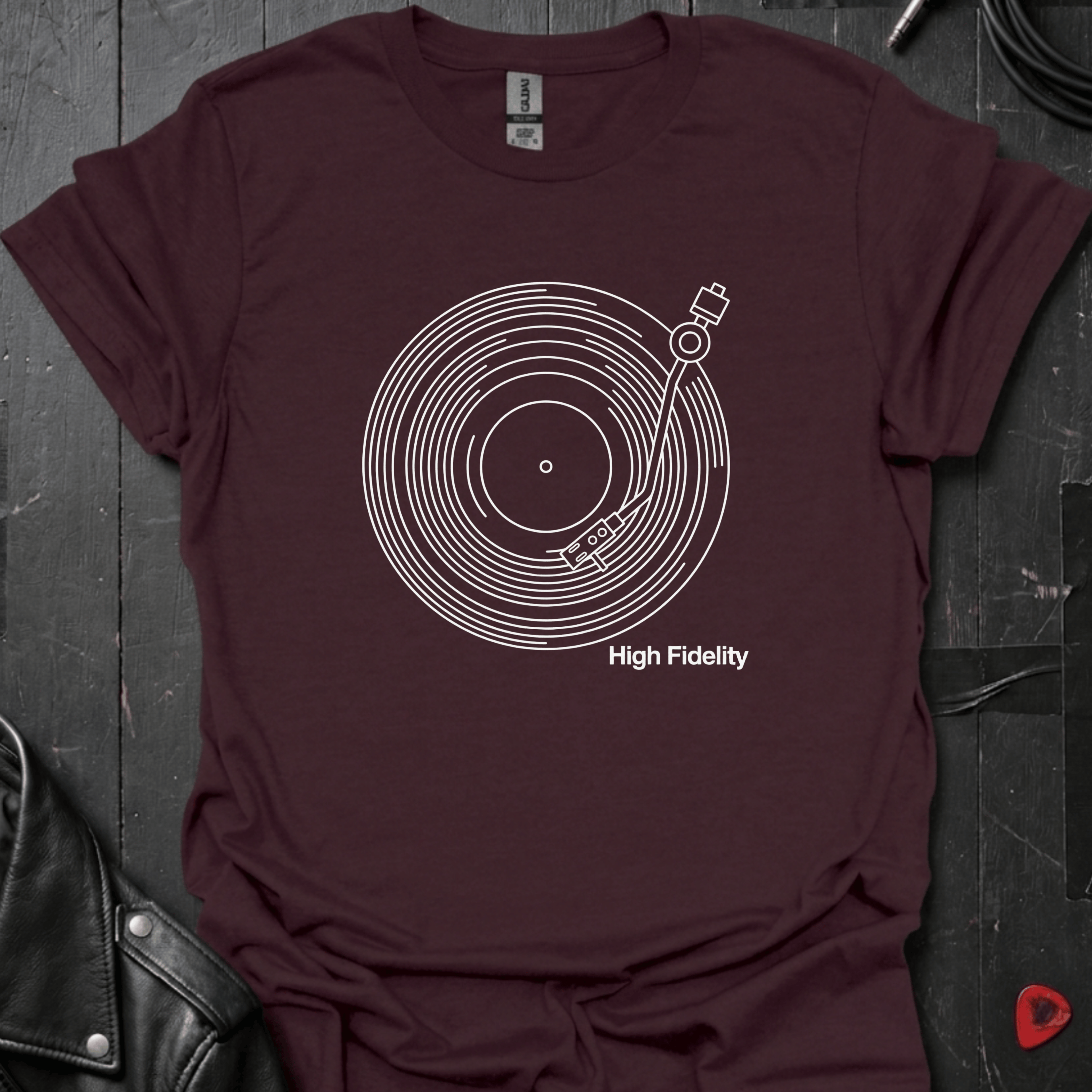 Line Art Turntable T-Shirt