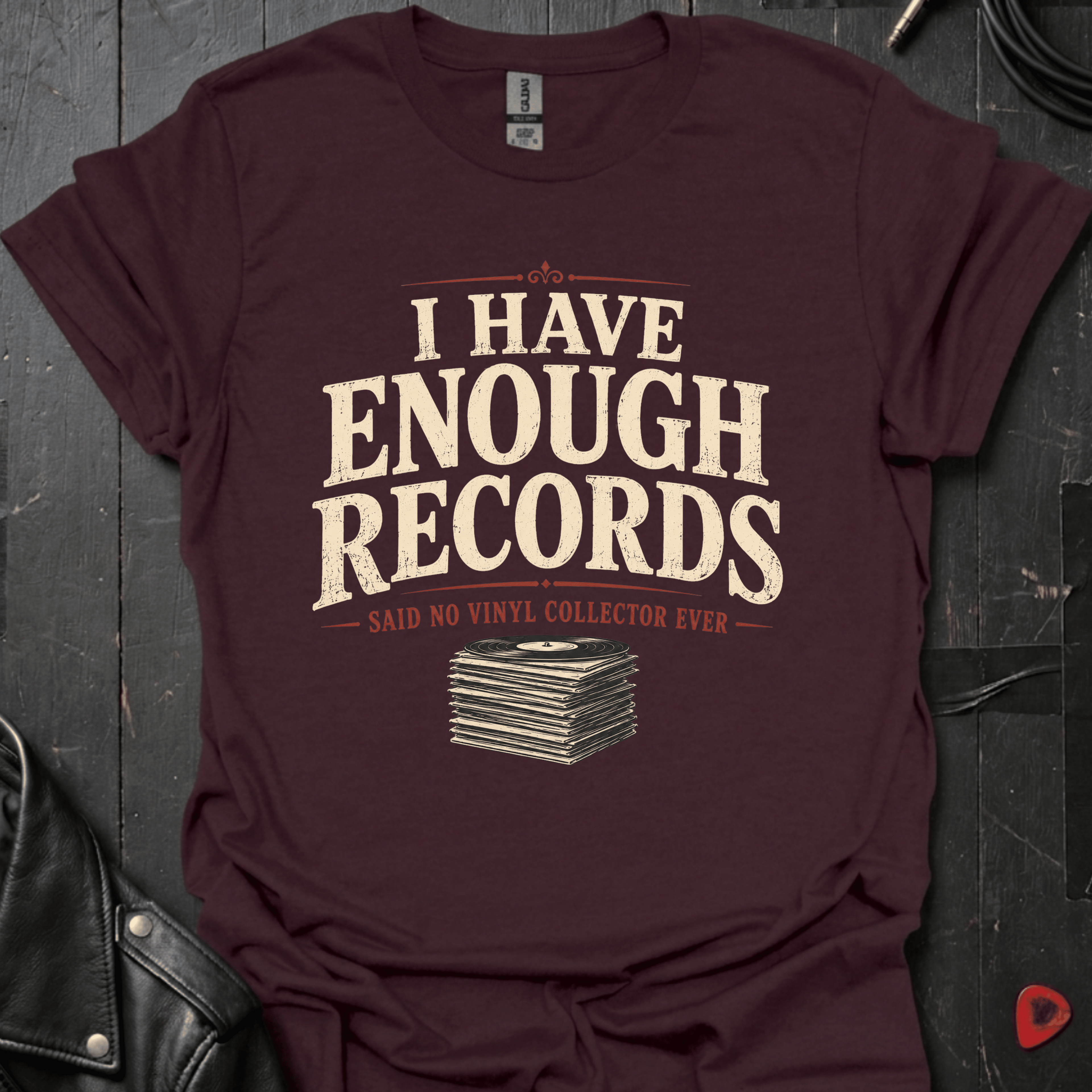 Vinyl Collector Humor T-Shirt - Dark Chocolate - T-Shirt