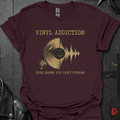 Vinyl Addiction T-Shirt - Dark Chocolate - T-Shirt