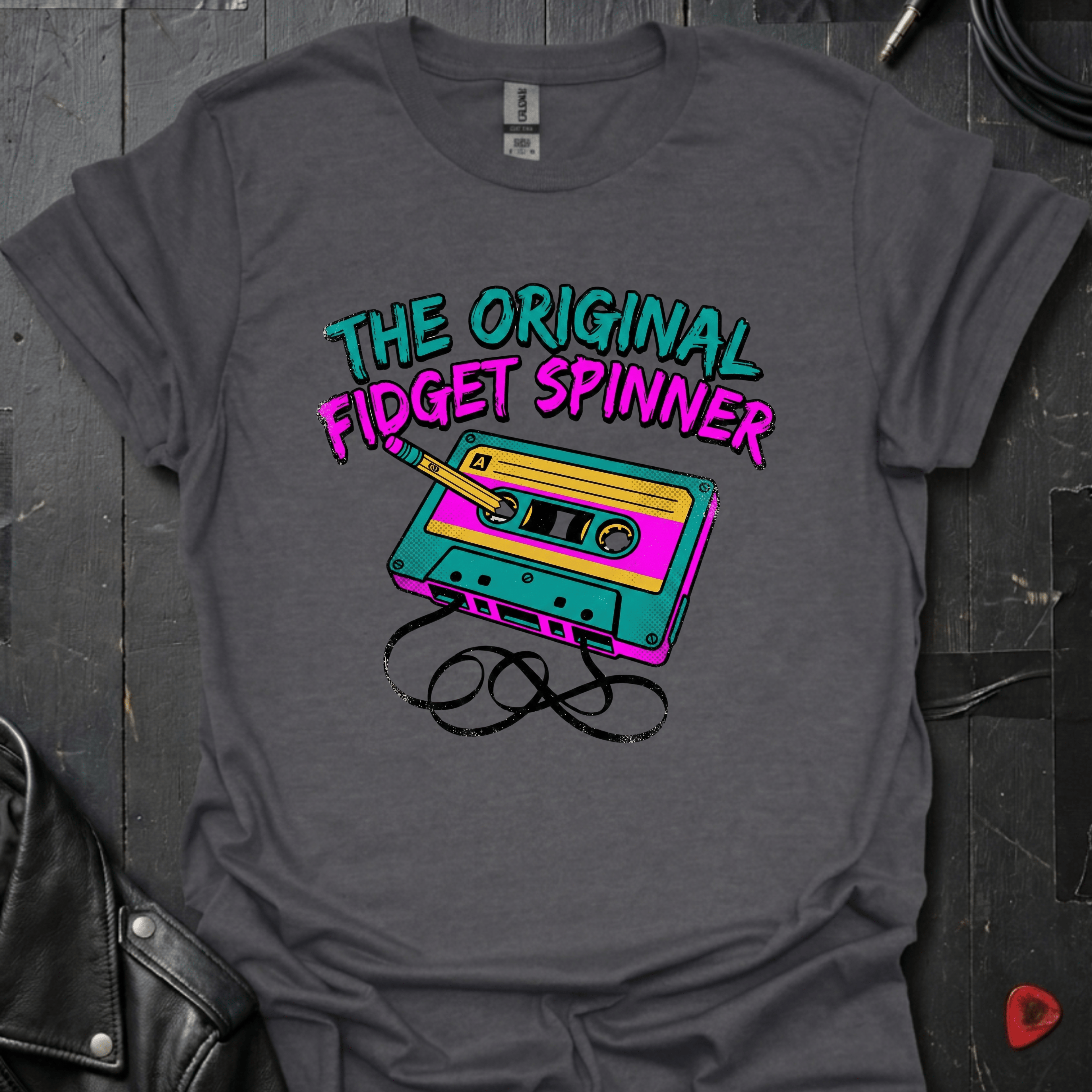 The Original Fidget Spinner T-Shirt - Dark Heather Grey - T-Shirt