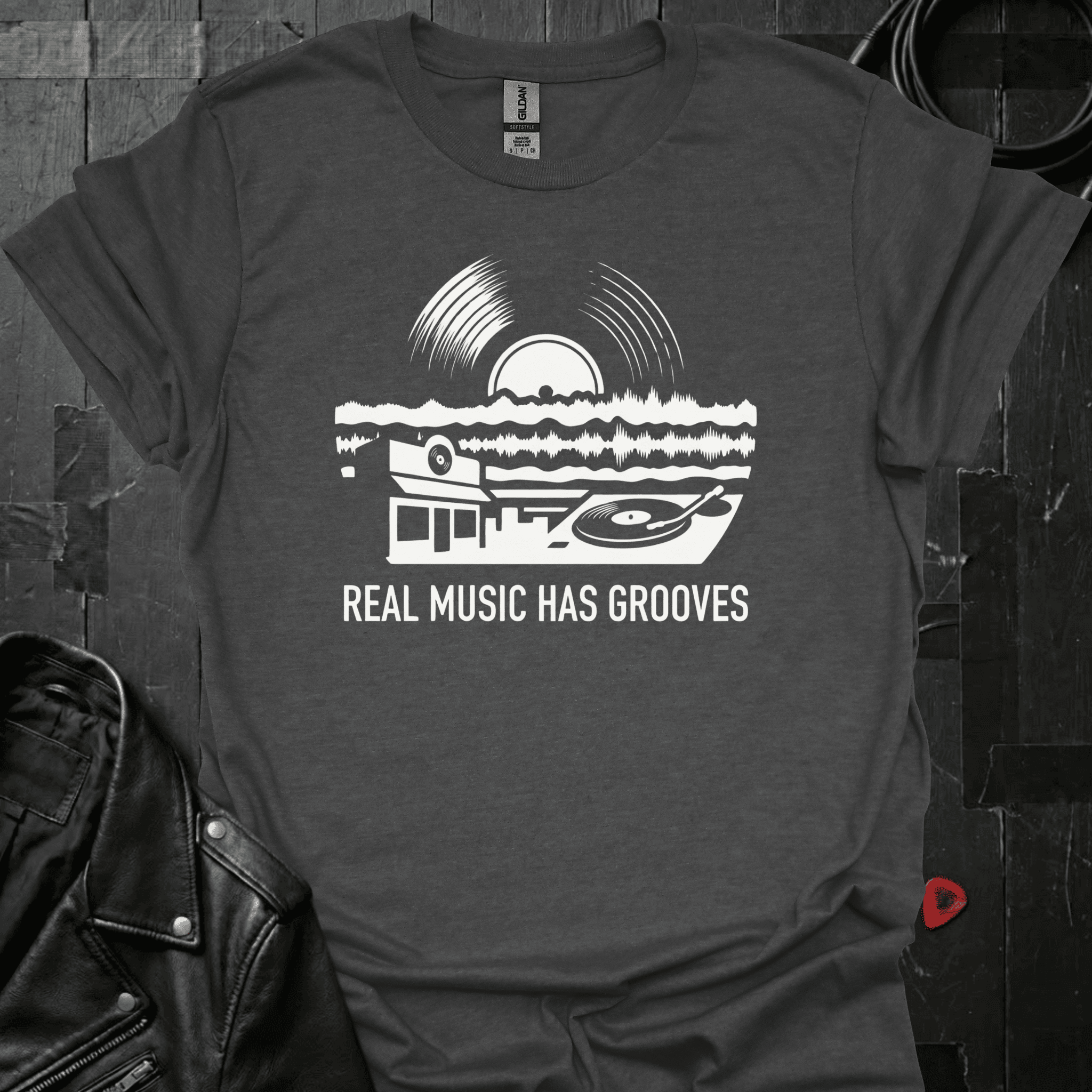 Real Music Grooves T-Shirt - Dark Heather - T-Shirt