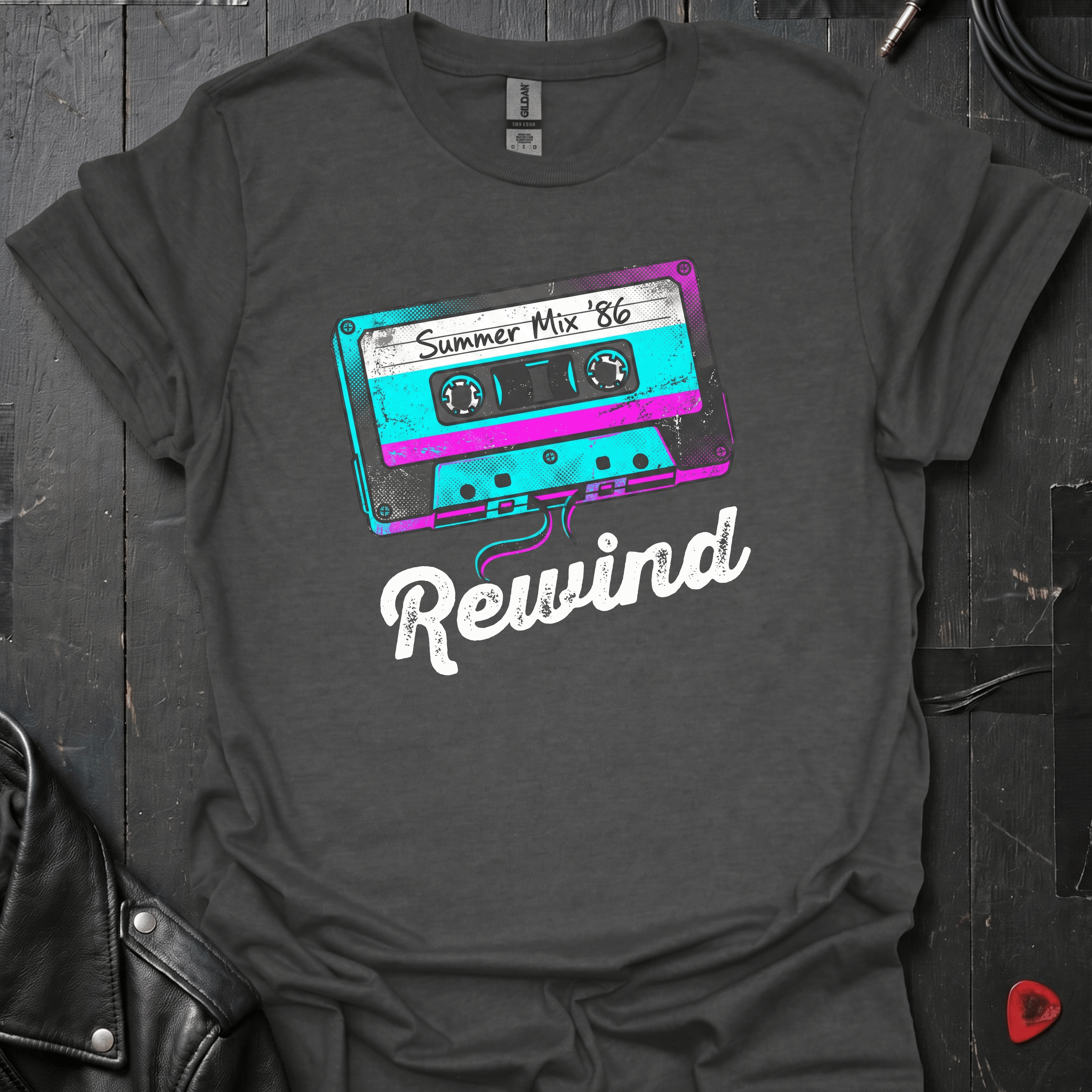 Rewind Summer Mix T-Shirt - Dark Heather - T-Shirt