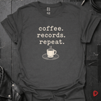 Coffee Records Repeat T-Shirt - Dark Heather - T-Shirt