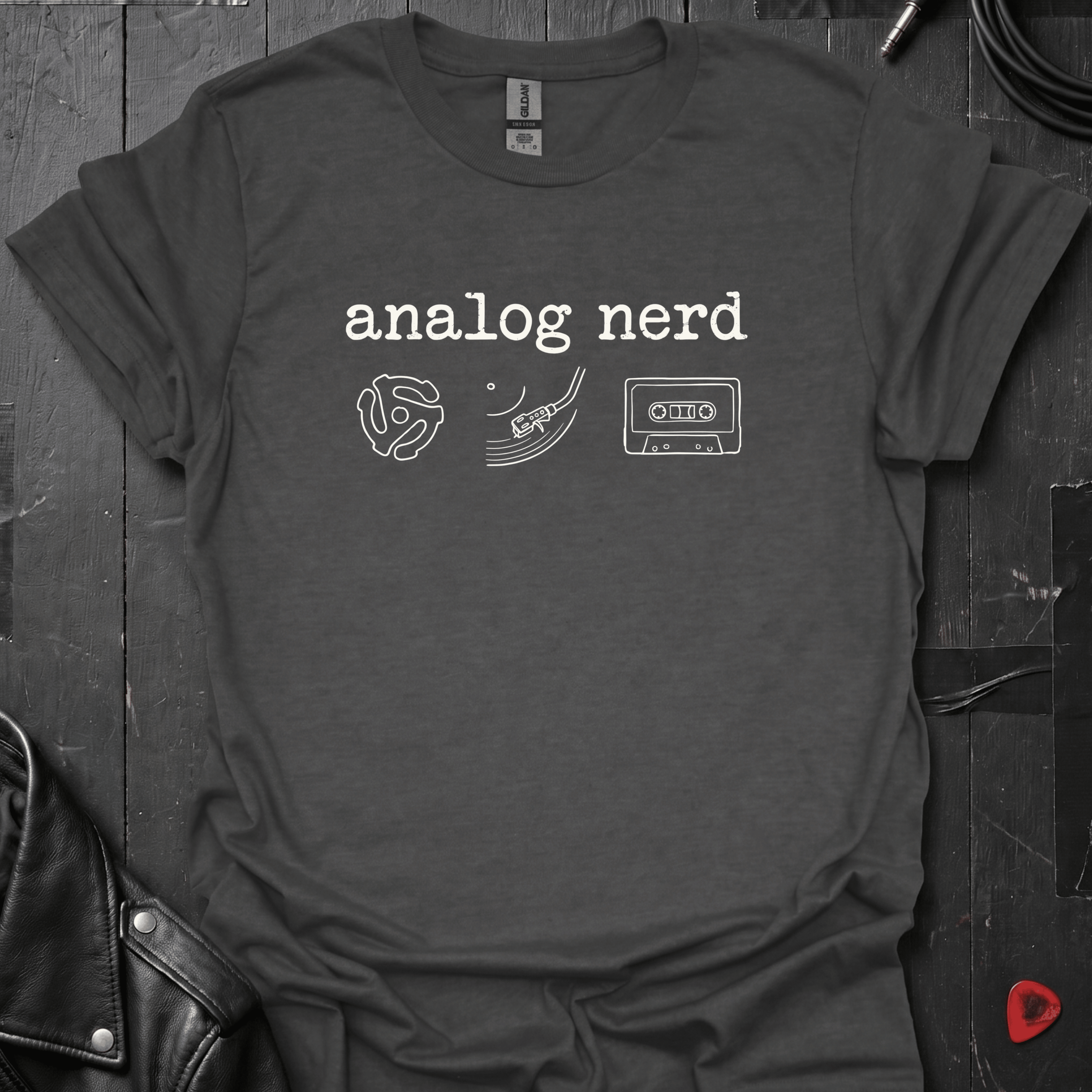 Analog Nerd T-Shirt - Dark Heather - T-Shirt
