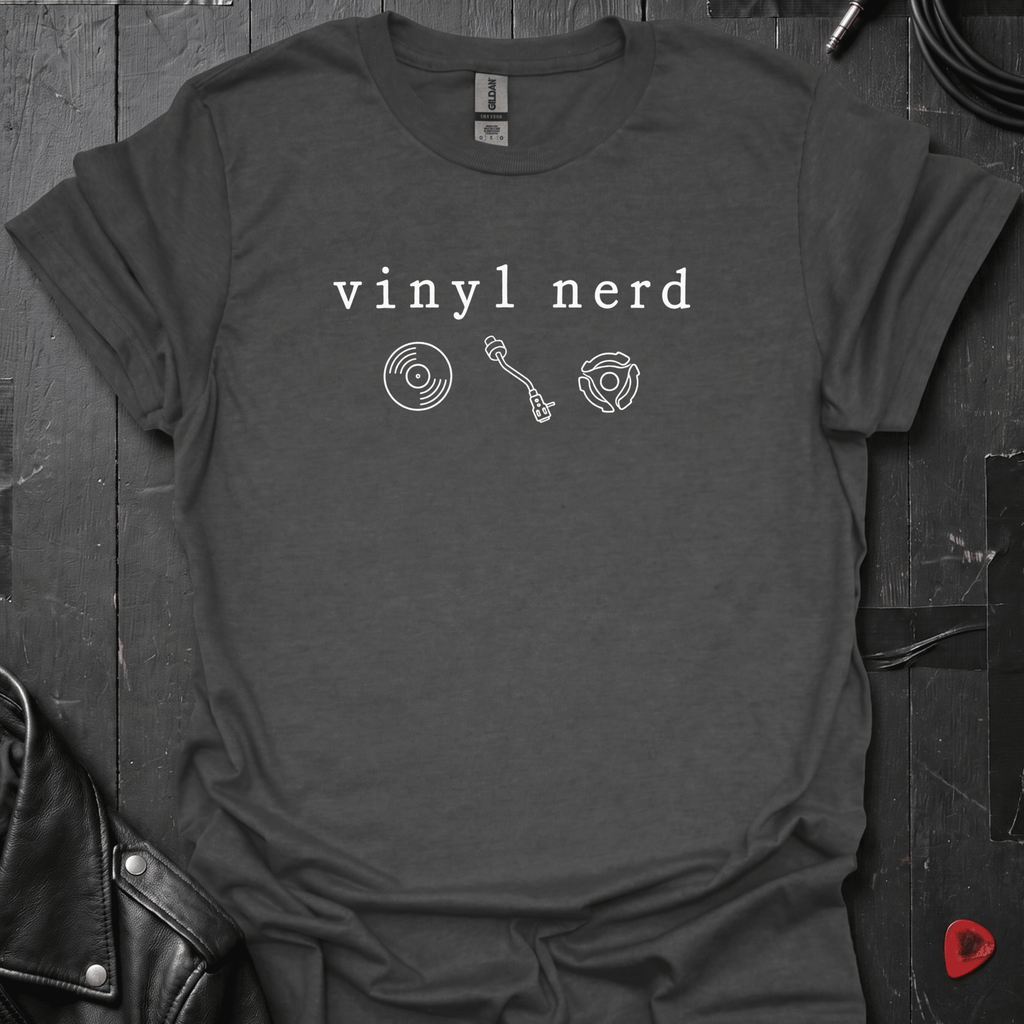 Vinyl Nerd T-Shirt - Dark Heather - T-Shirt