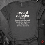 Record Collector Definition T-Shirt | Funny Vinyl Lover - Dark Heather - T-Shirt