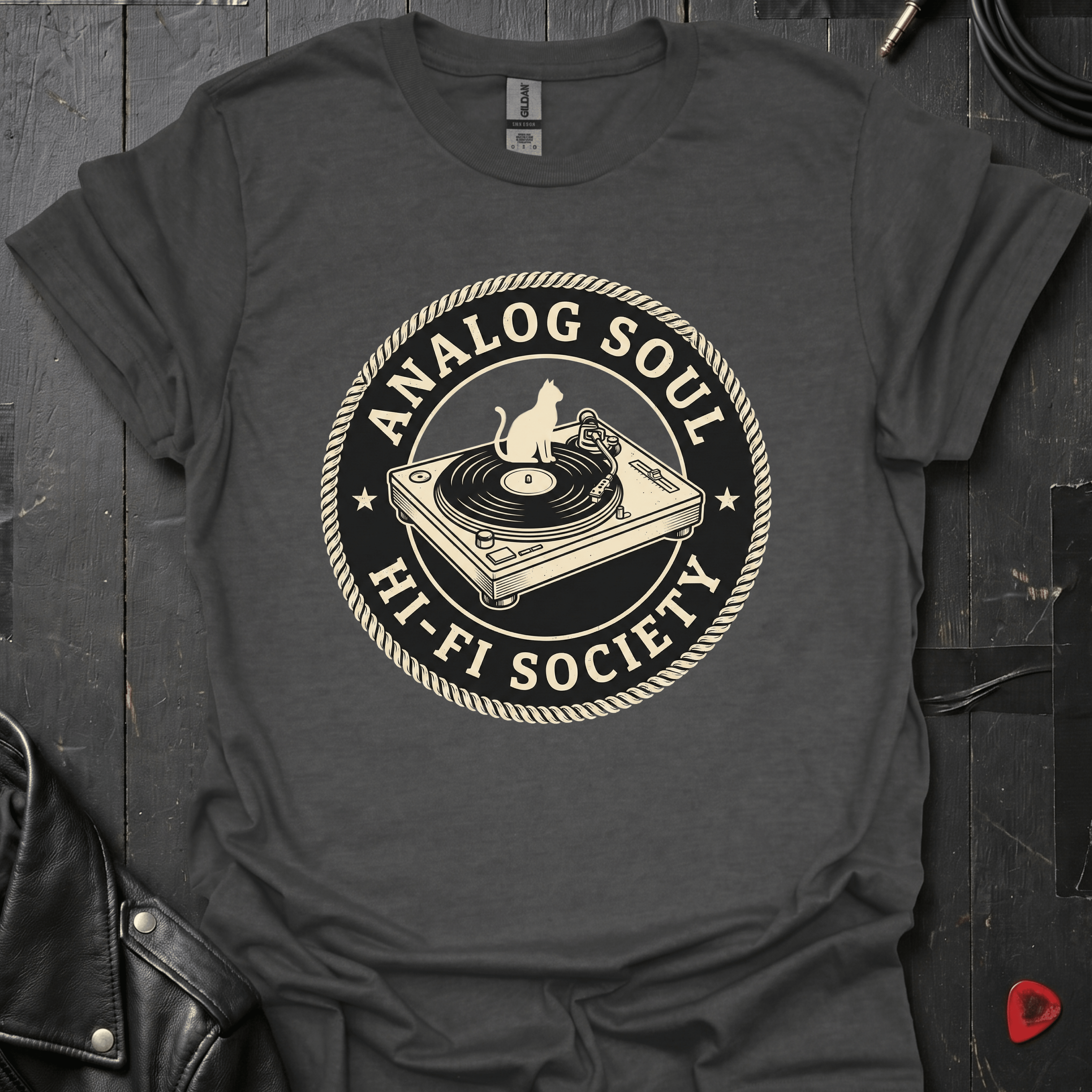Analog Hi - Fi Society T-Shirt - Dark Heather - T-Shirt