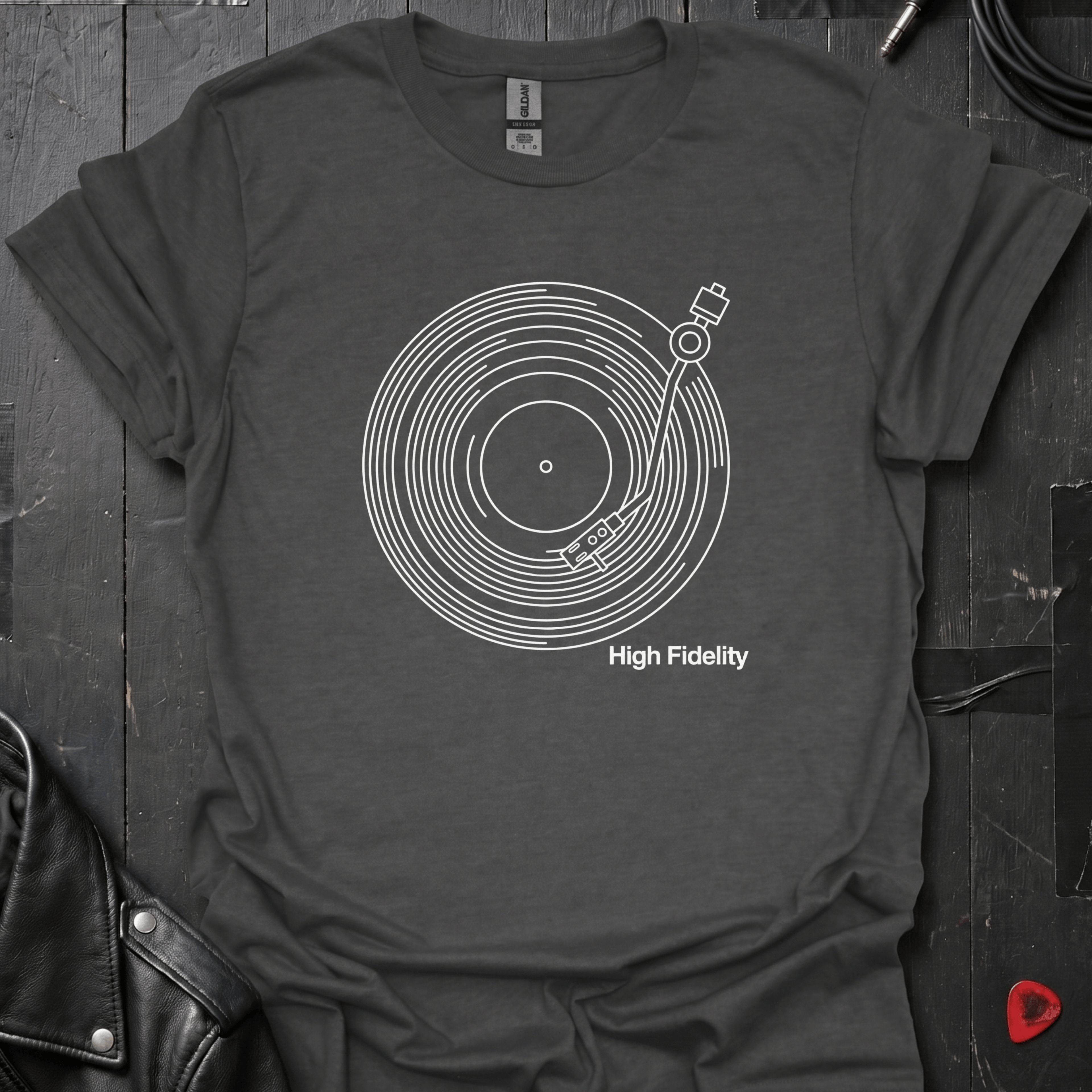 Line Art Turntable T-Shirt