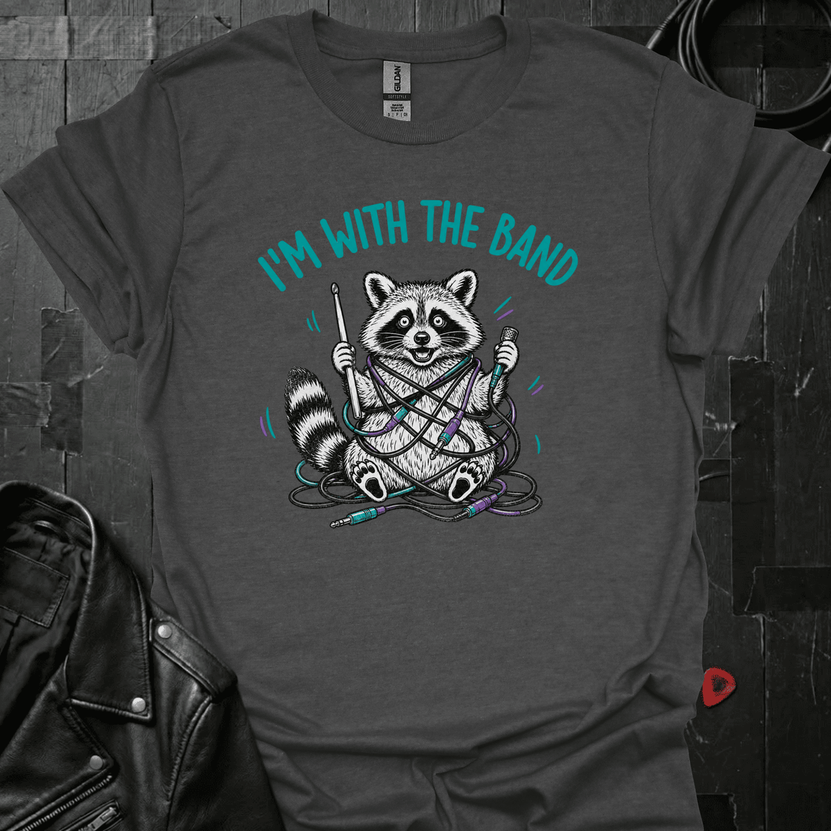 I'm With The Band T-Shirt - Dark Heather - T-Shirt