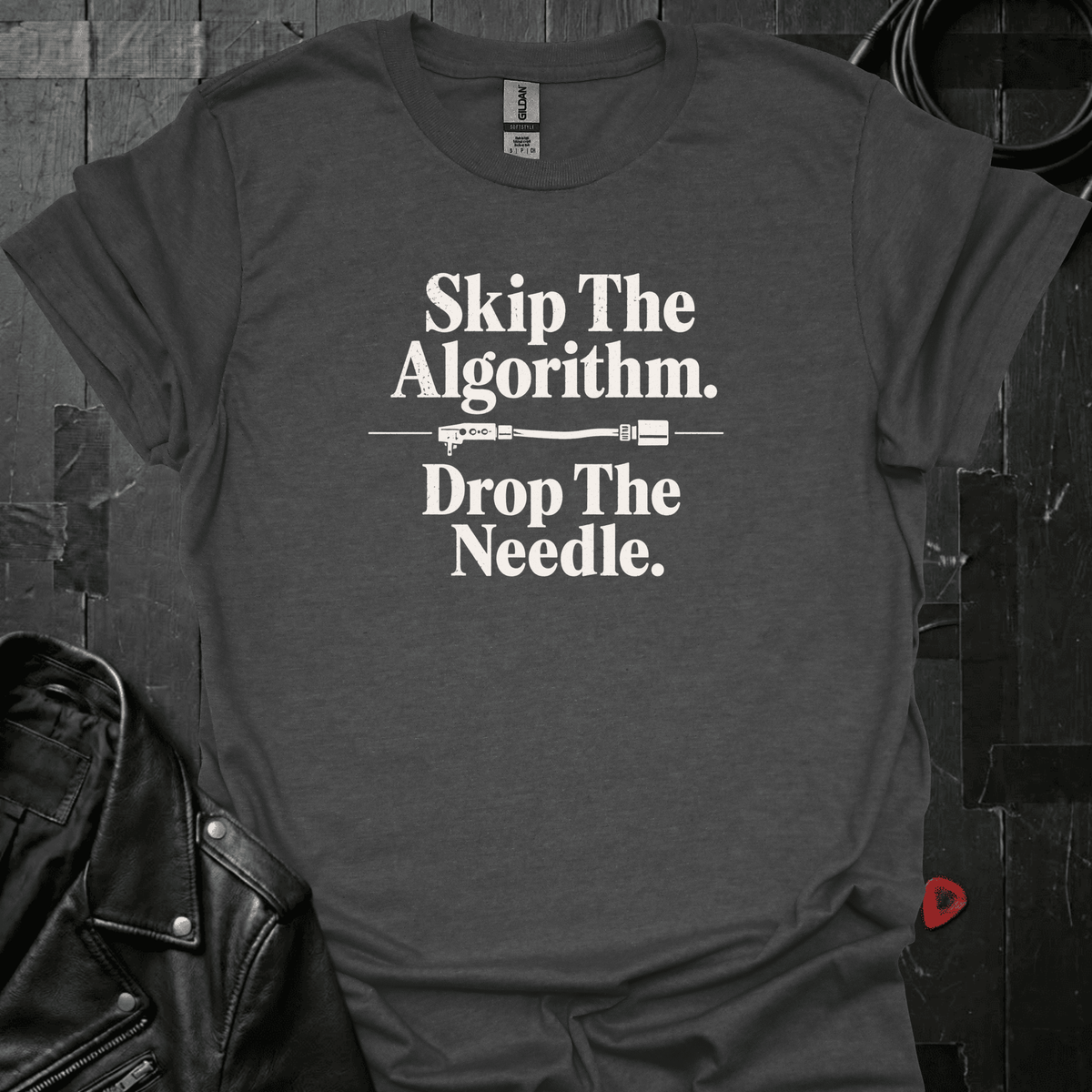 Skip The Algorithm T-Shirt - Dark Heather - T-Shirt