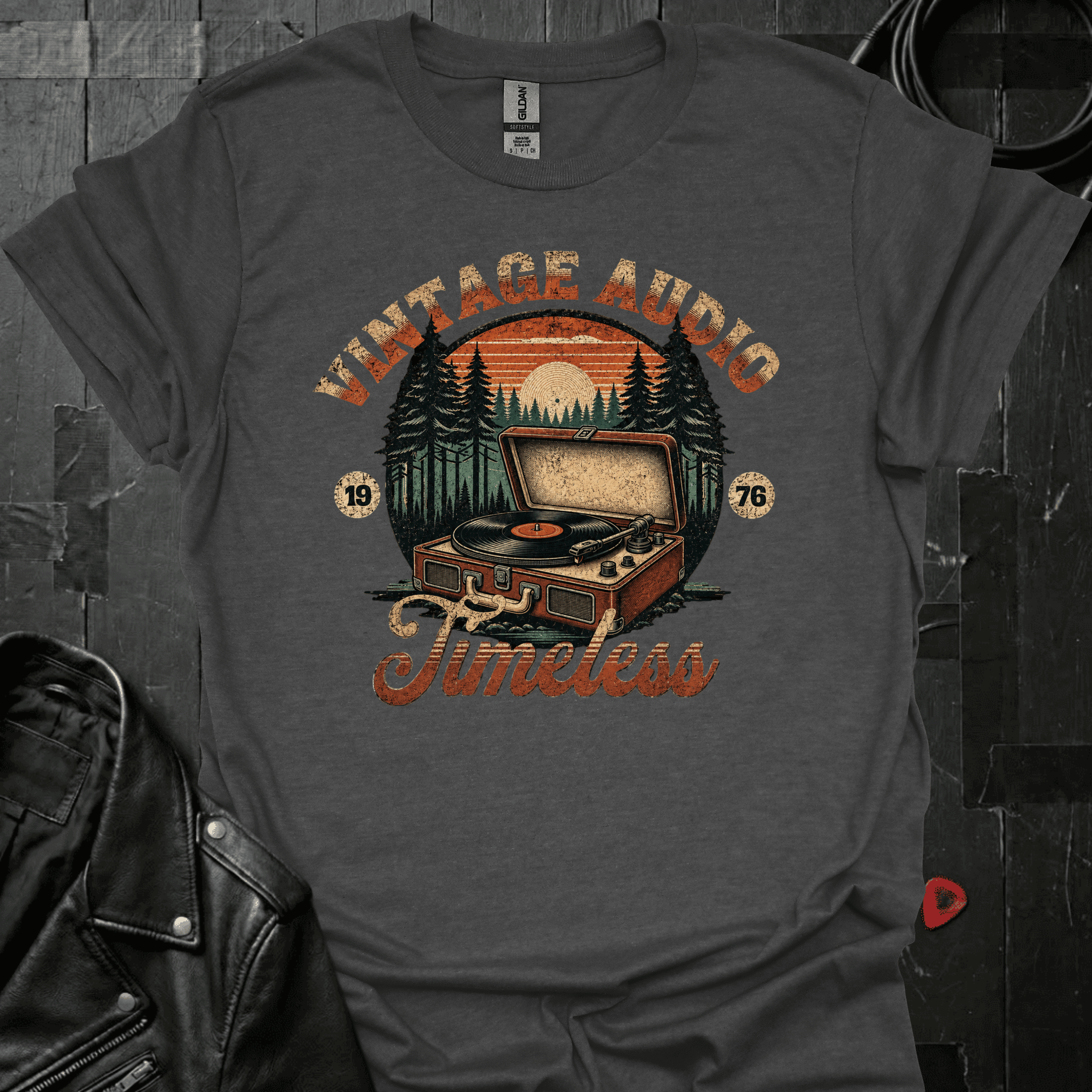 Vintage Audio T-Shirt - Dark Heather - T-Shirt