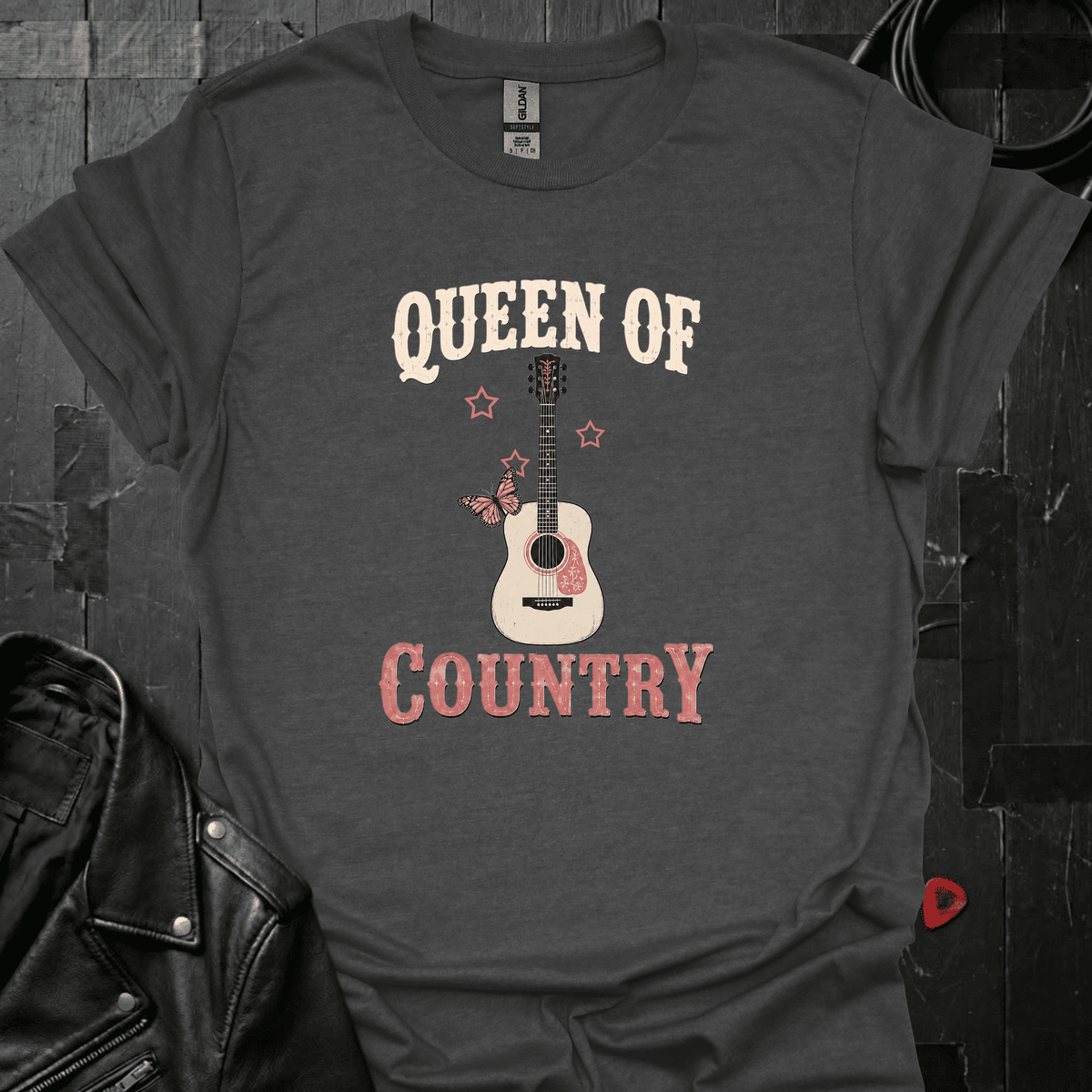 Queen Of Country T-Shirt - Dark Heather - T-Shirt