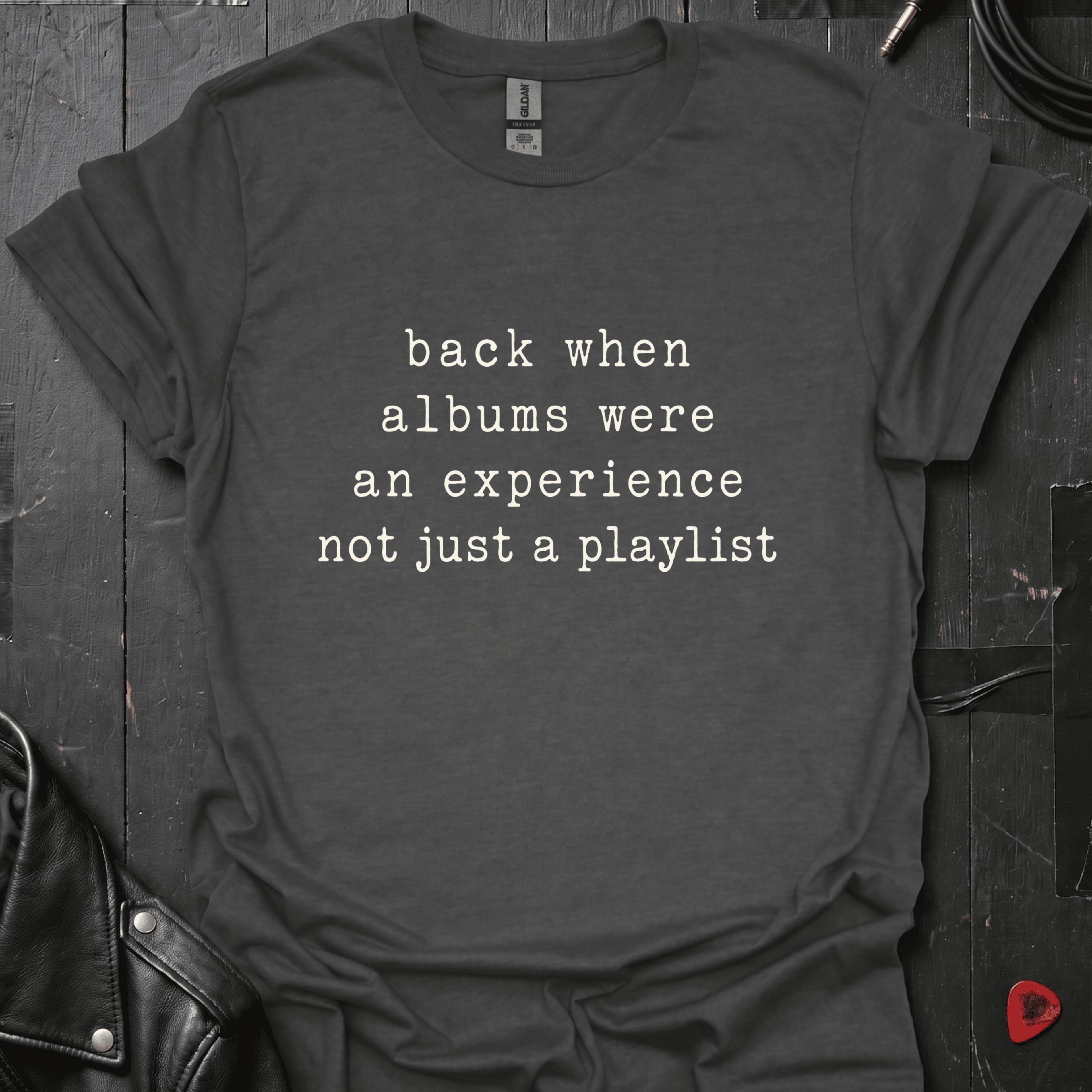 Albums Were An Experience T-Shirt - Dark Heather - T-Shirt