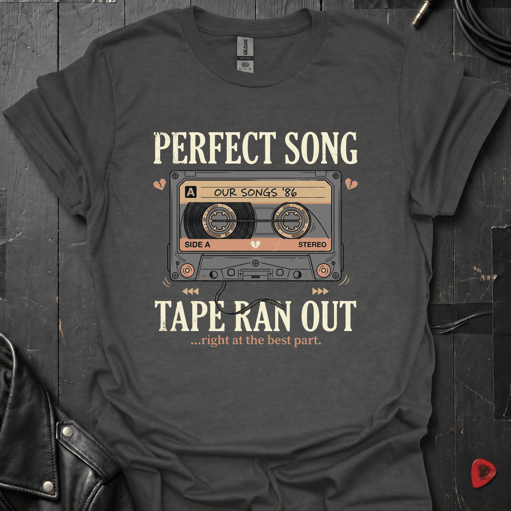 Tape Ran Out T-Shirt - Dark Heather - T-Shirt