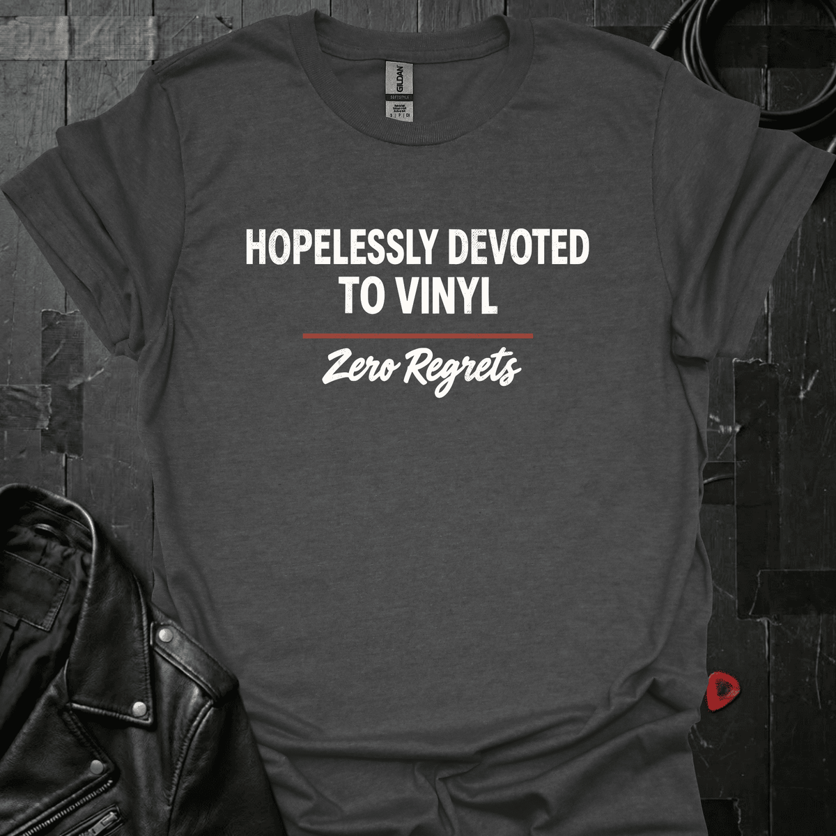Hopelessly Devoted To Vinyl T-Shirt - S - T-Shirt