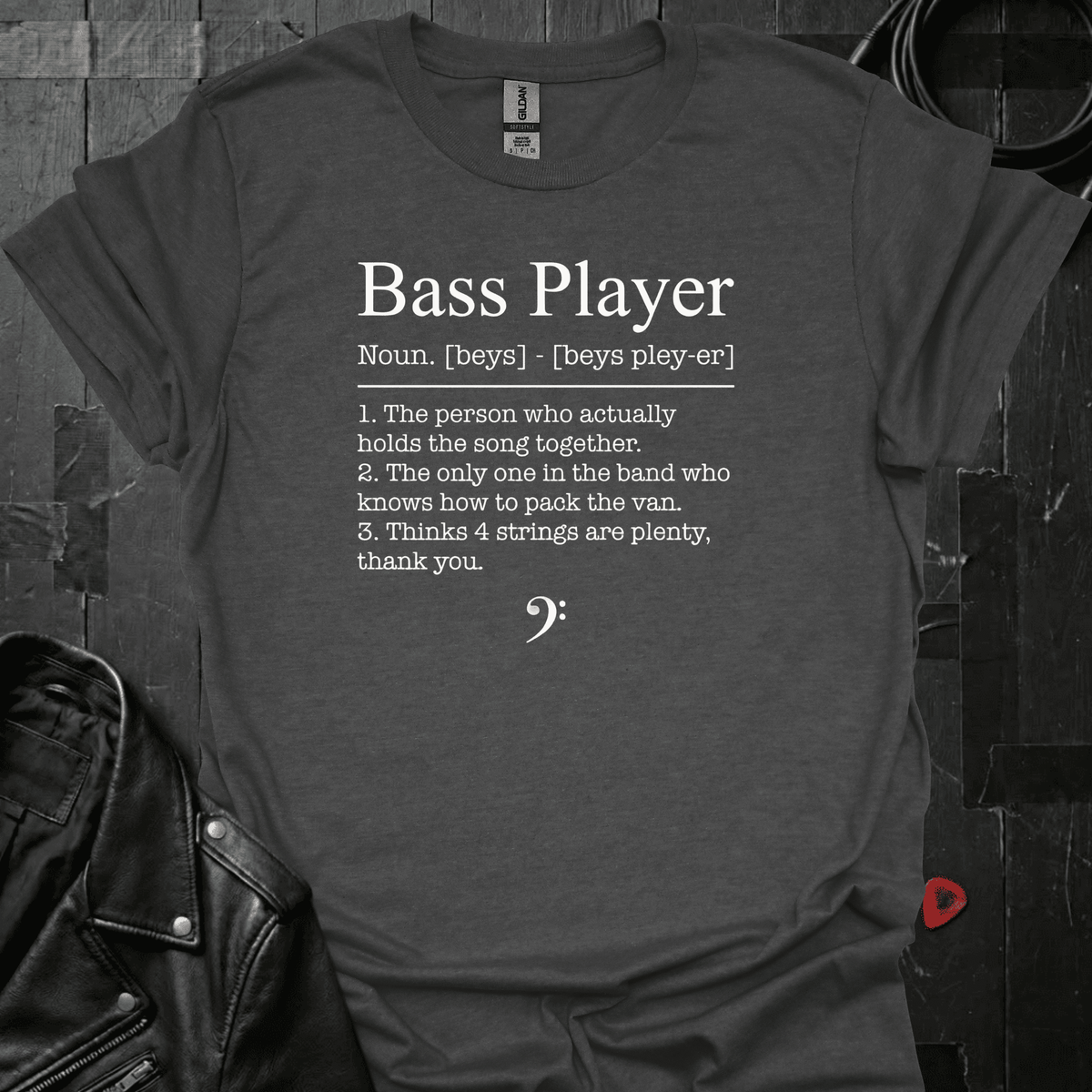 Bass Player Definition T-Shirt - Dark Heather - T-Shirt
