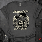 Vinyl & Hot Rods T-Shirt - Dark Heather - T-Shirt