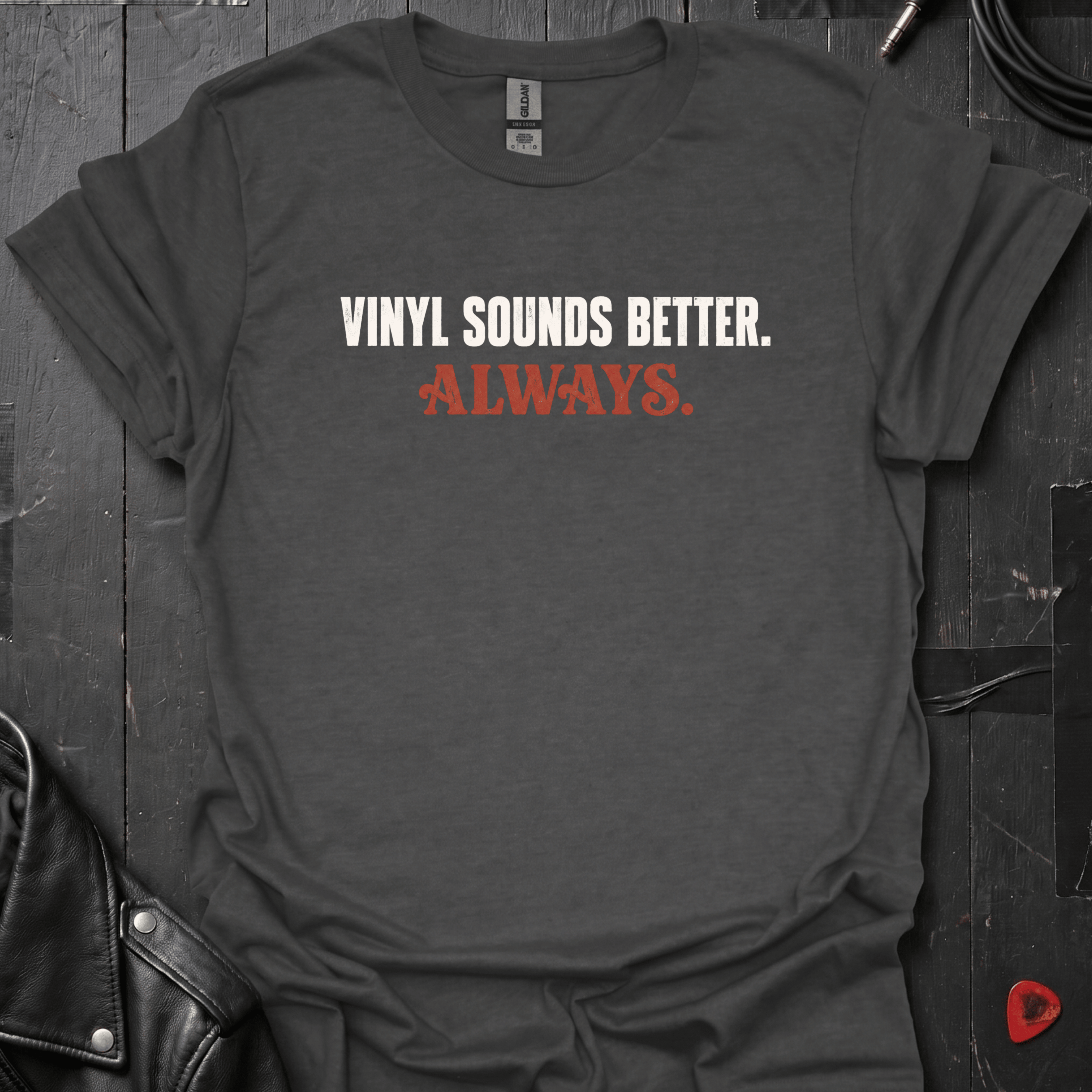 Vinyl Sounds Better T-Shirt - Dark Heather - T-Shirt