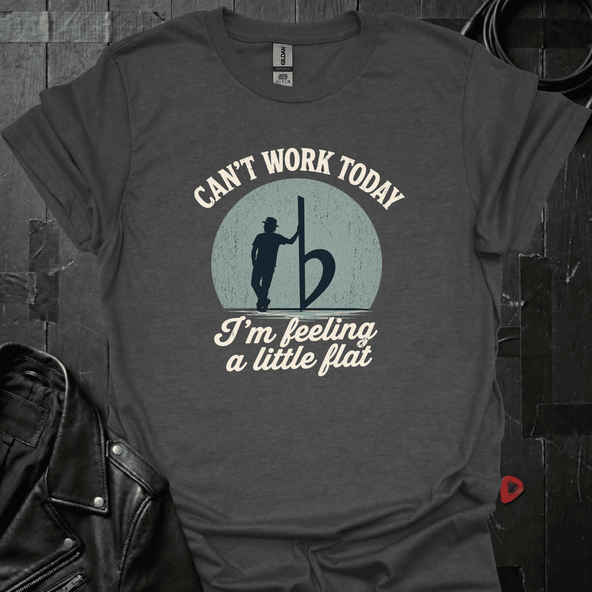 Feeling A Little Flat T-Shirt - Dark Heather - T-Shirt