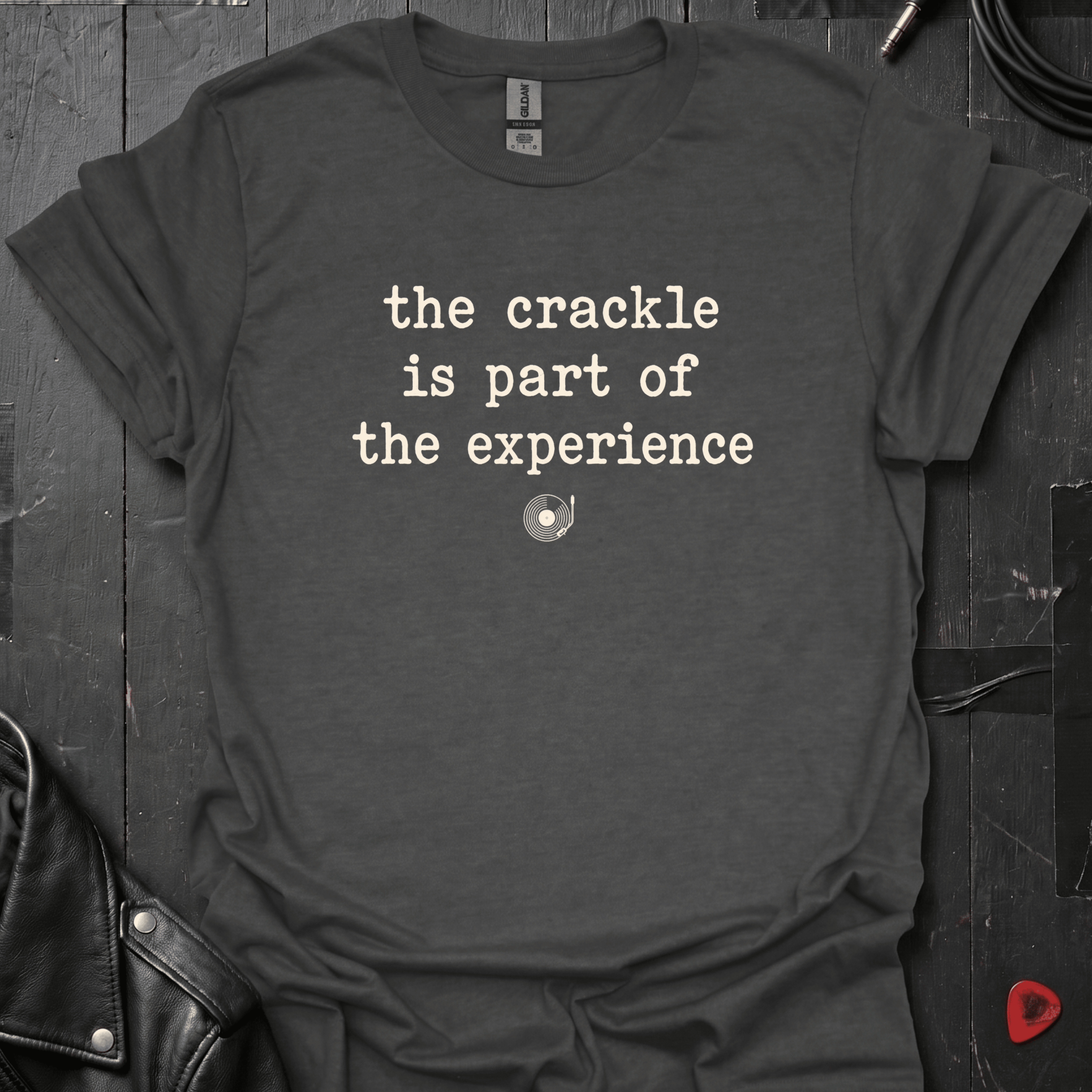 Vinyl Listening Experience T-Shirt - Dark Heather - T-Shirt
