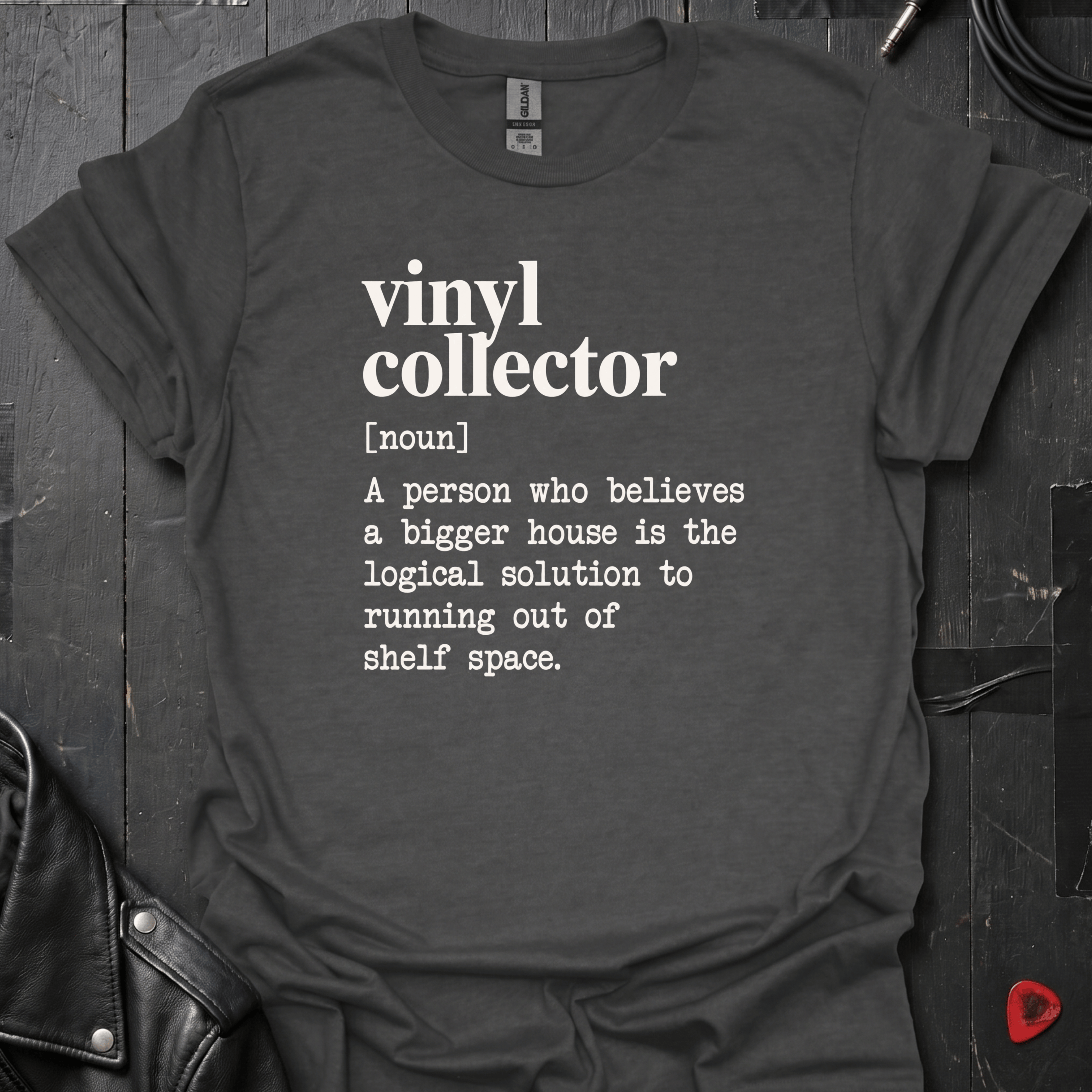Vinyl Collector Definition T-Shirt - Dark Heather - T-Shirt