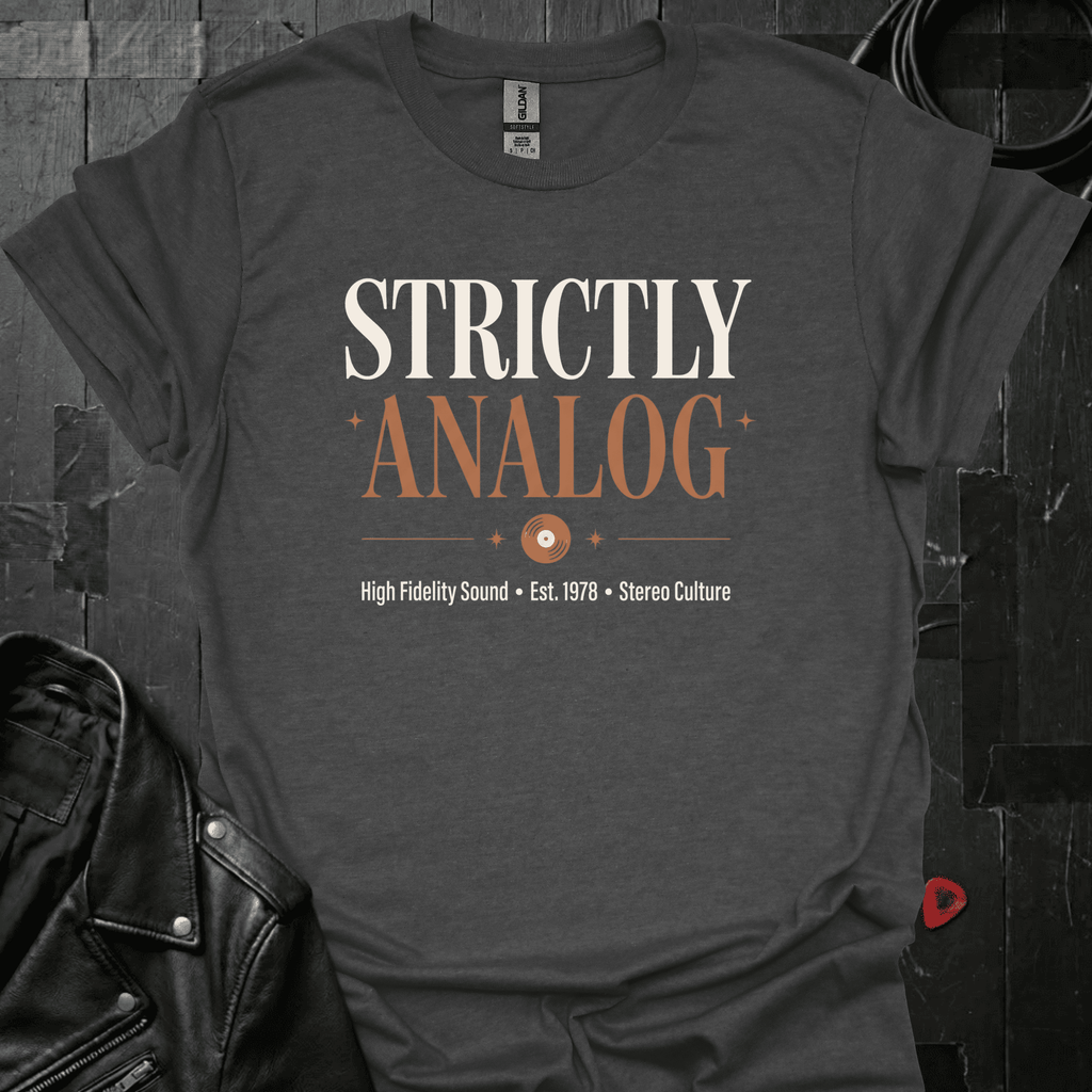 Strictly Analog T-Shirt - Dark Heather - T-Shirt
