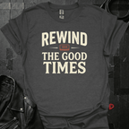 Rewind The Good Times T-Shirt - Dark Heather - T-Shirt
