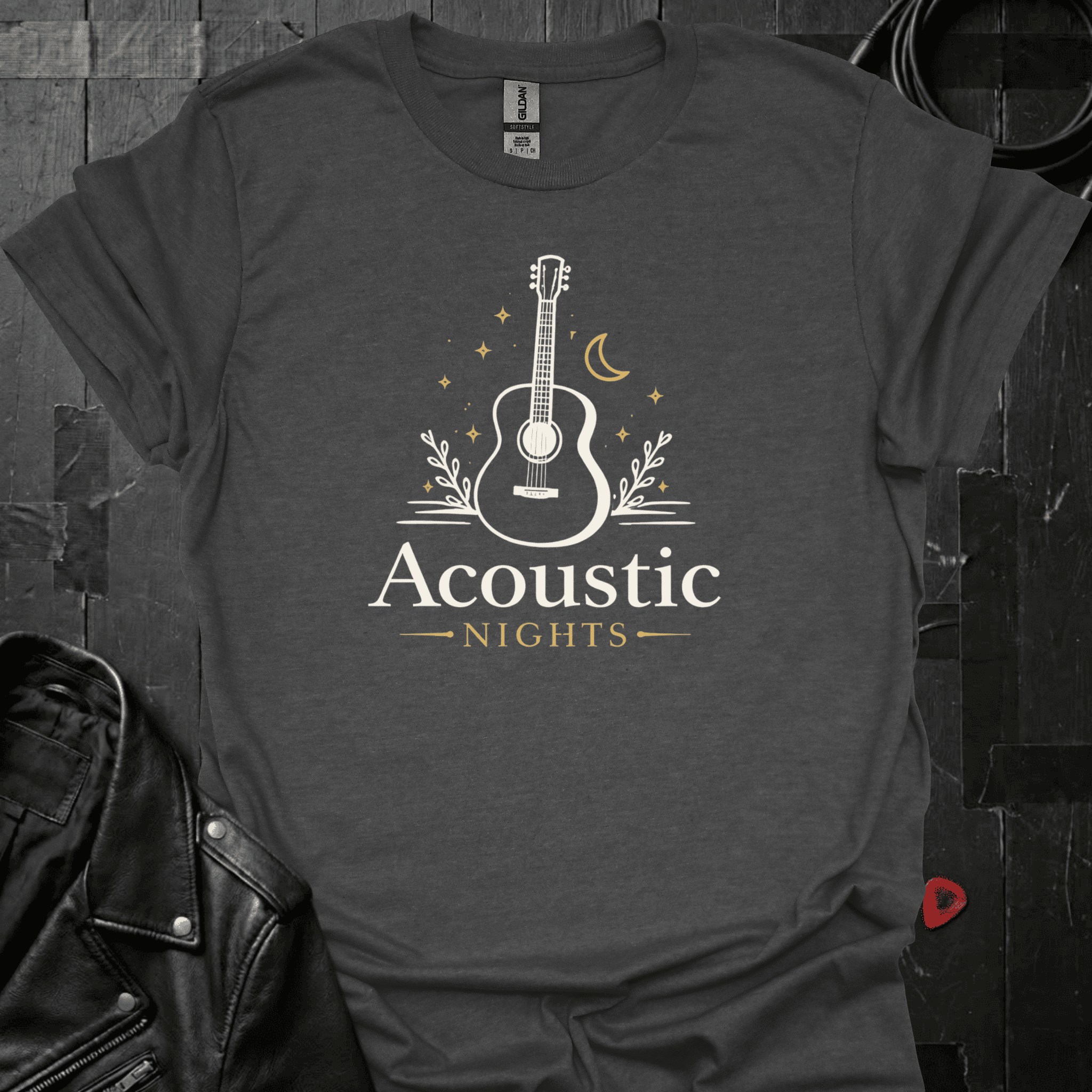 Acoustic Nights T-Shirt - Dark Heather - T-Shirt