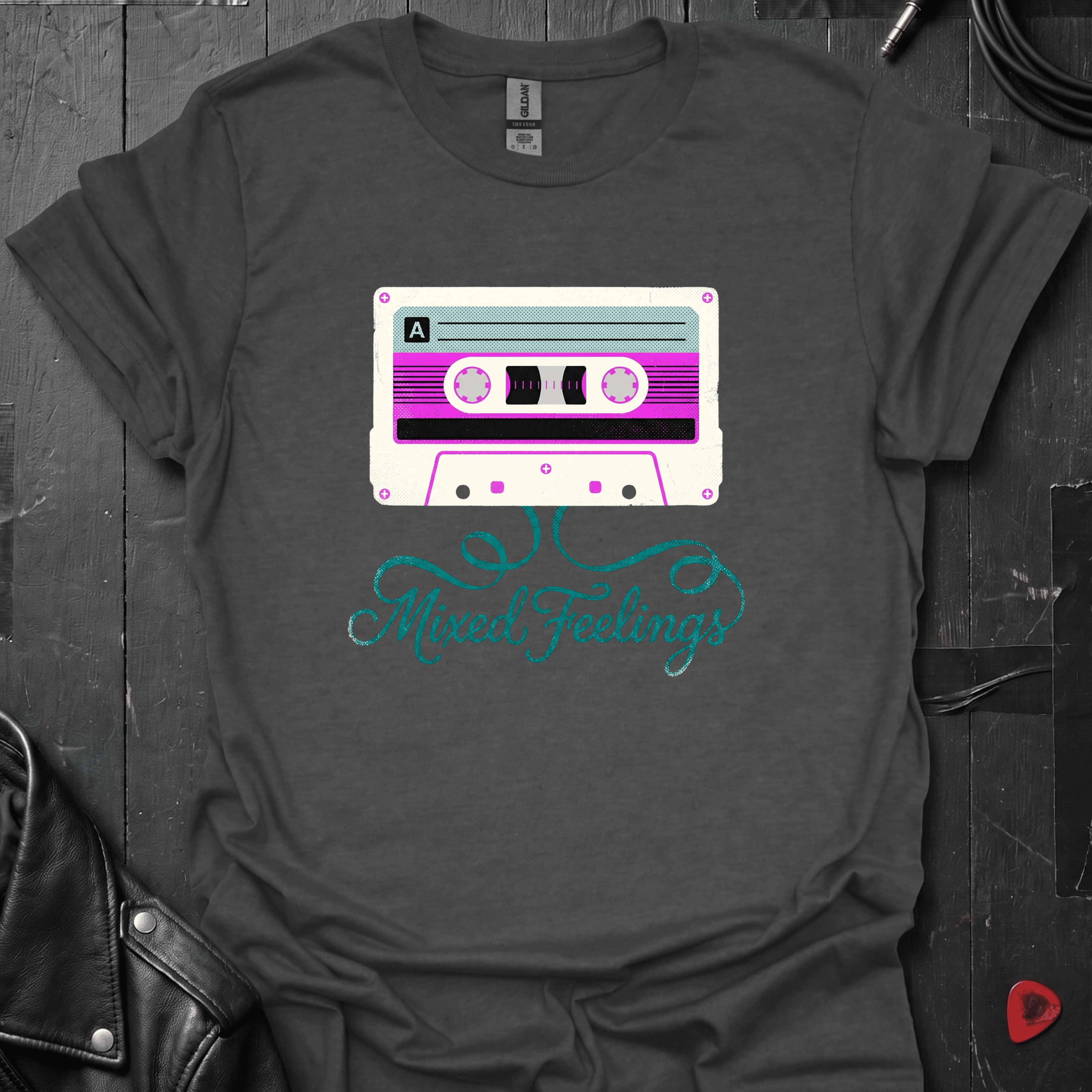 Mixtape Emotions T-Shirt - Dark Heather - T-Shirt