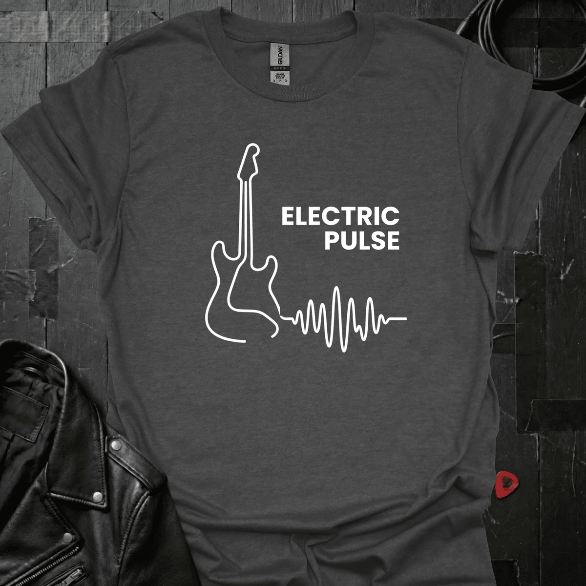 Electric Pulse T-Shirt - Dark Heather - T-Shirt