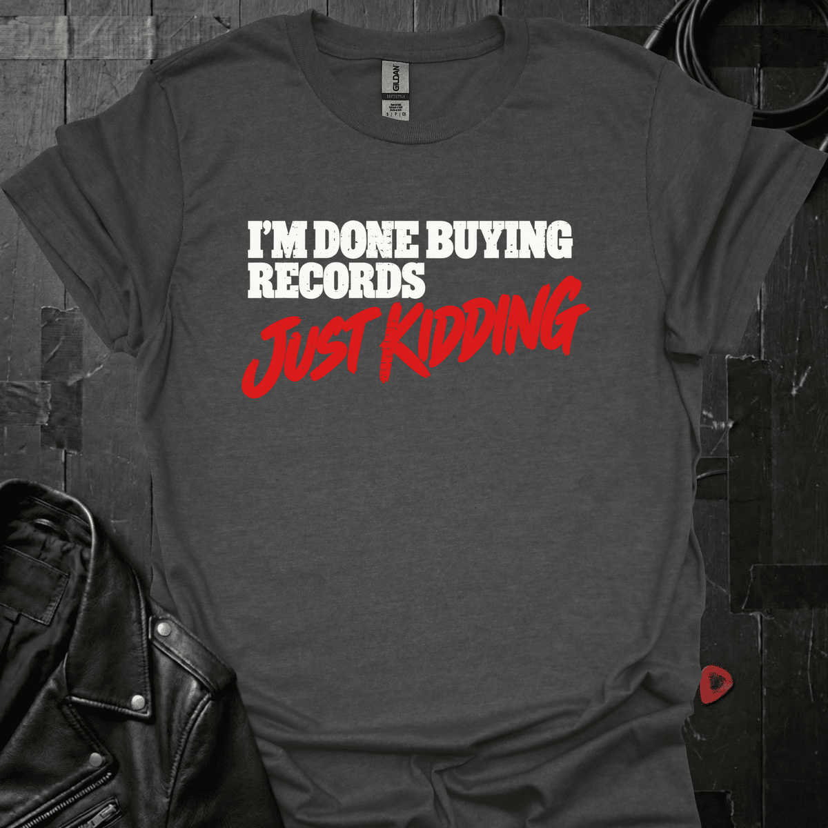 Done Buying Records T-Shirt - Dark Heather - T-Shirt