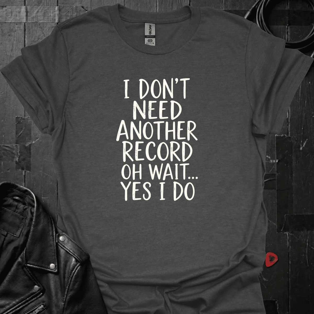 Need Another Record T-Shirt - Dark Heather - T-Shirt