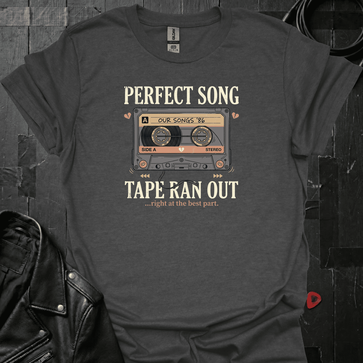 Tape Ran Out T-Shirt - Dark Heather