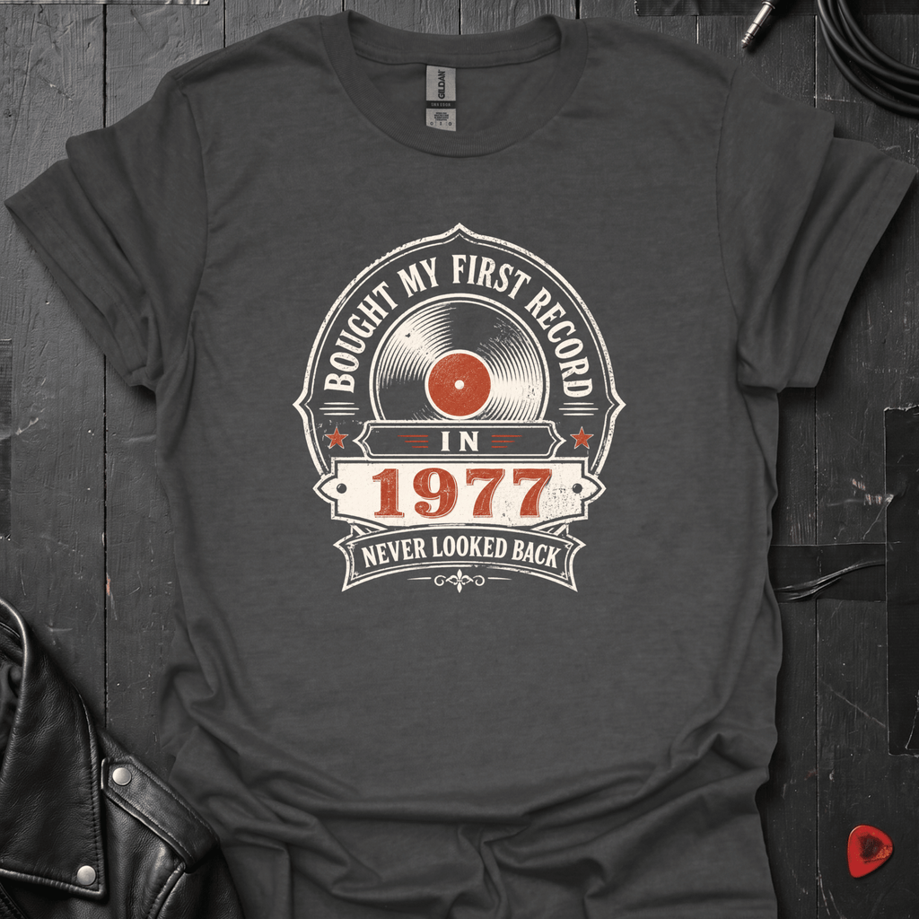 Bought My First Record T-Shirt - Black - T-Shirt