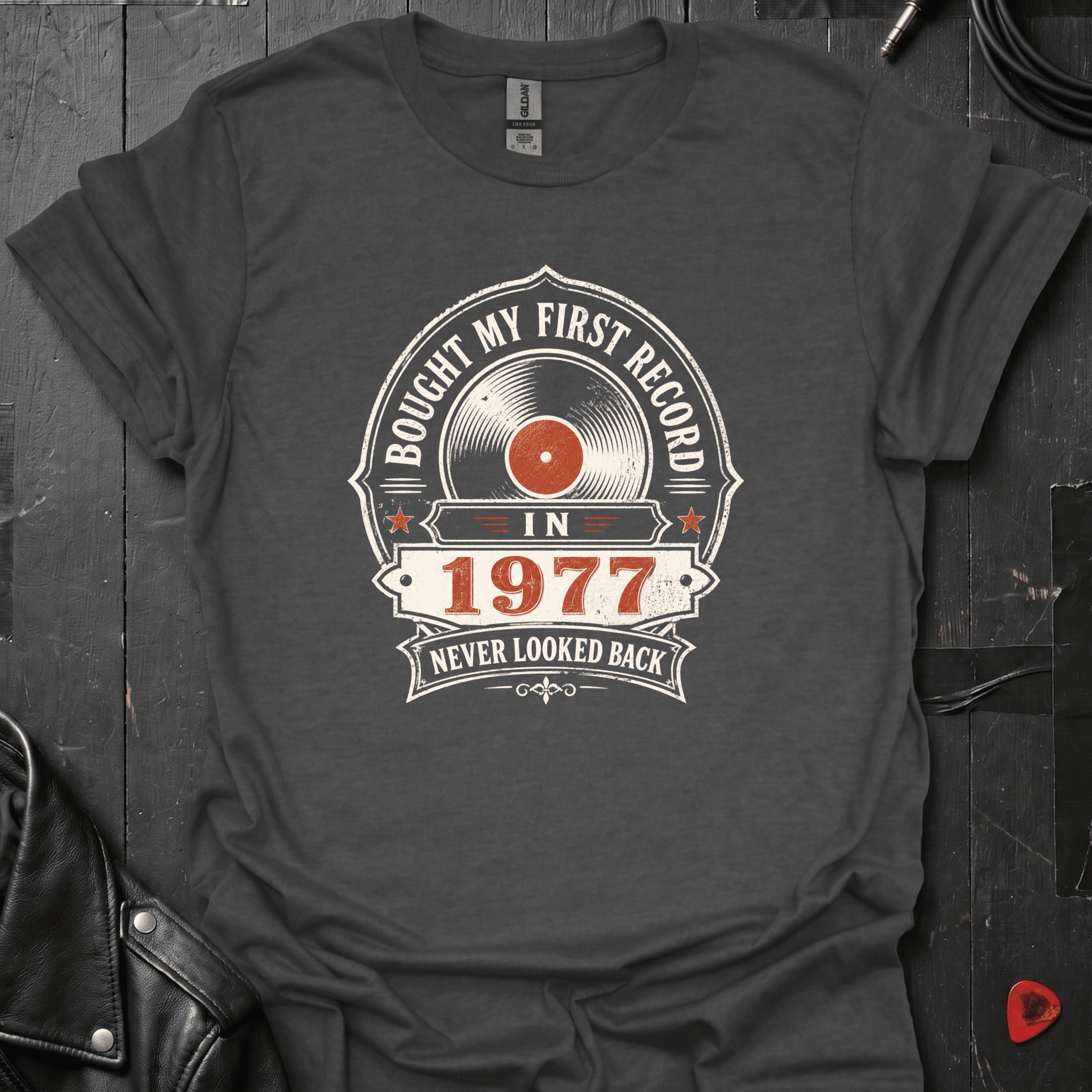 Bought My First Record T-Shirt - Black - T-Shirt