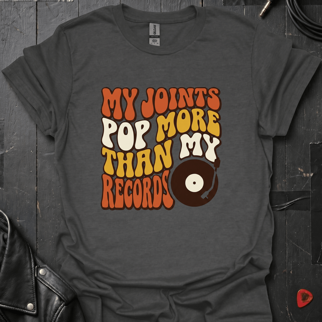 Aging Vinyl Lover T-Shirt - Dark Heather - T-Shirt