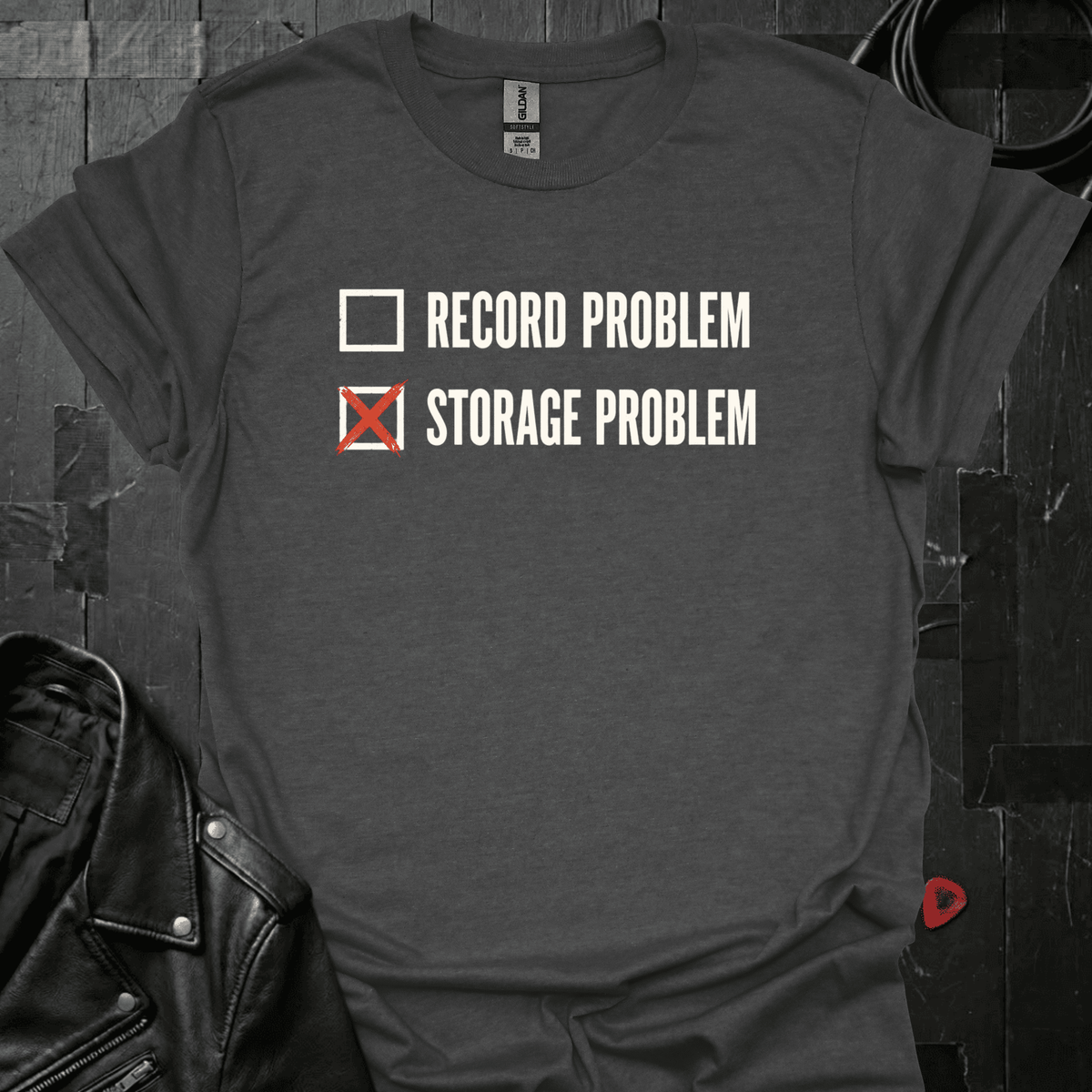 No Record Problem T-Shirt - Dark Heather - T-Shirt