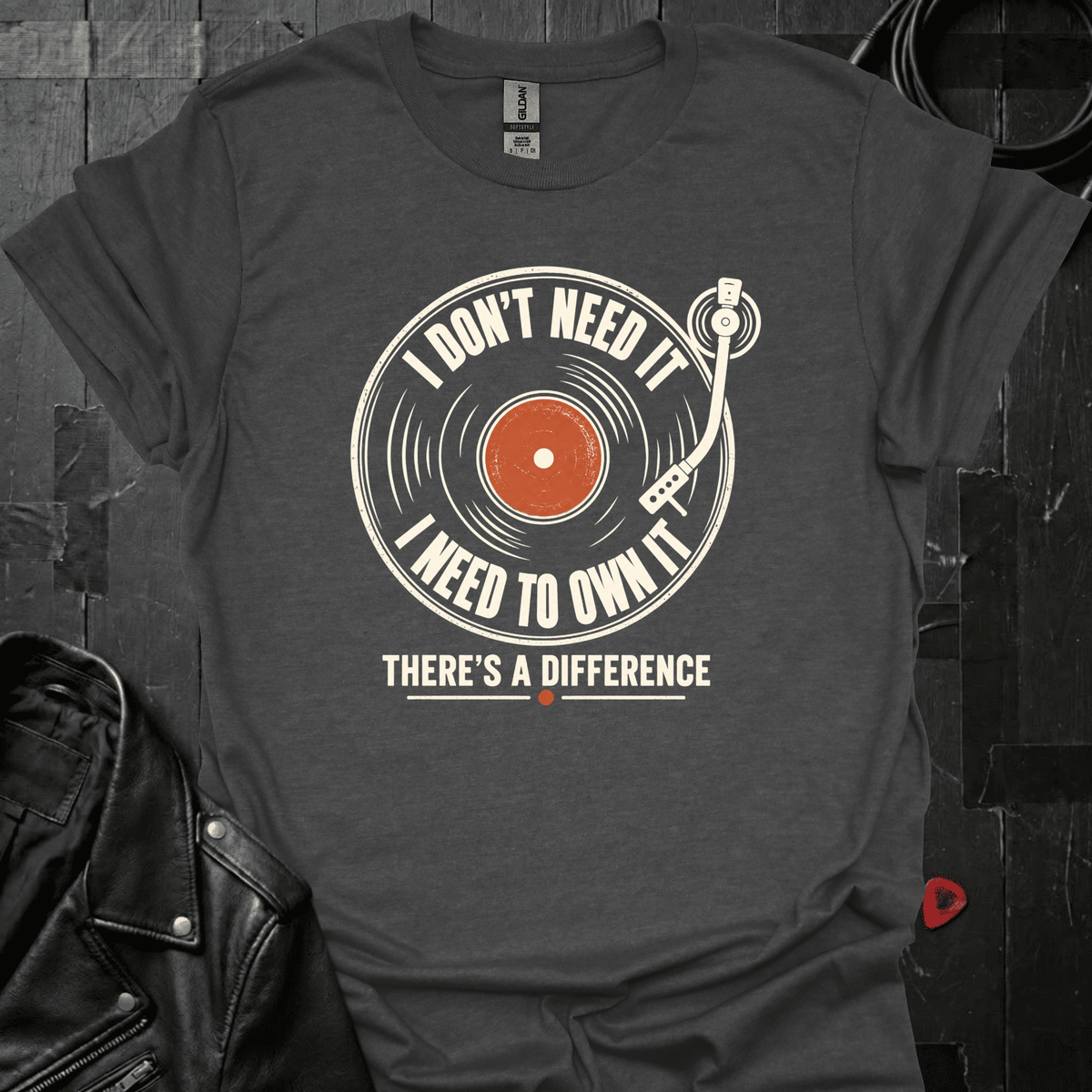 Record Collector Logic T-Shirt - Dark Heather - T-Shirt
