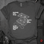 Cassette Tape Diagram T-Shirt - Dark Heather - T-Shirt