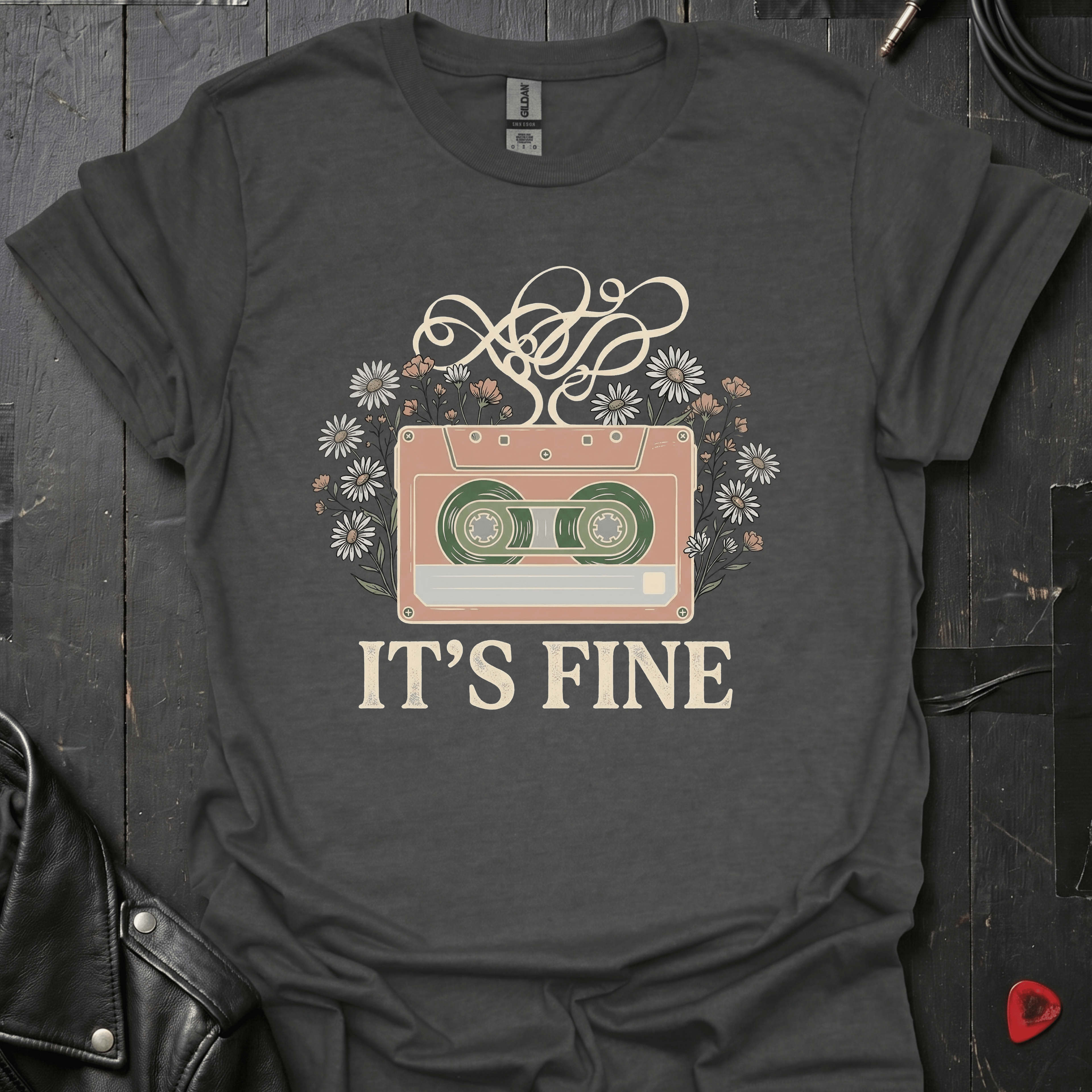 It's Fine T-Shirt - Dark Heather - T-Shirt
