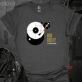 Hi-Fi Vinyl Turntable T-Shirt - Dark Heather - T-Shirt