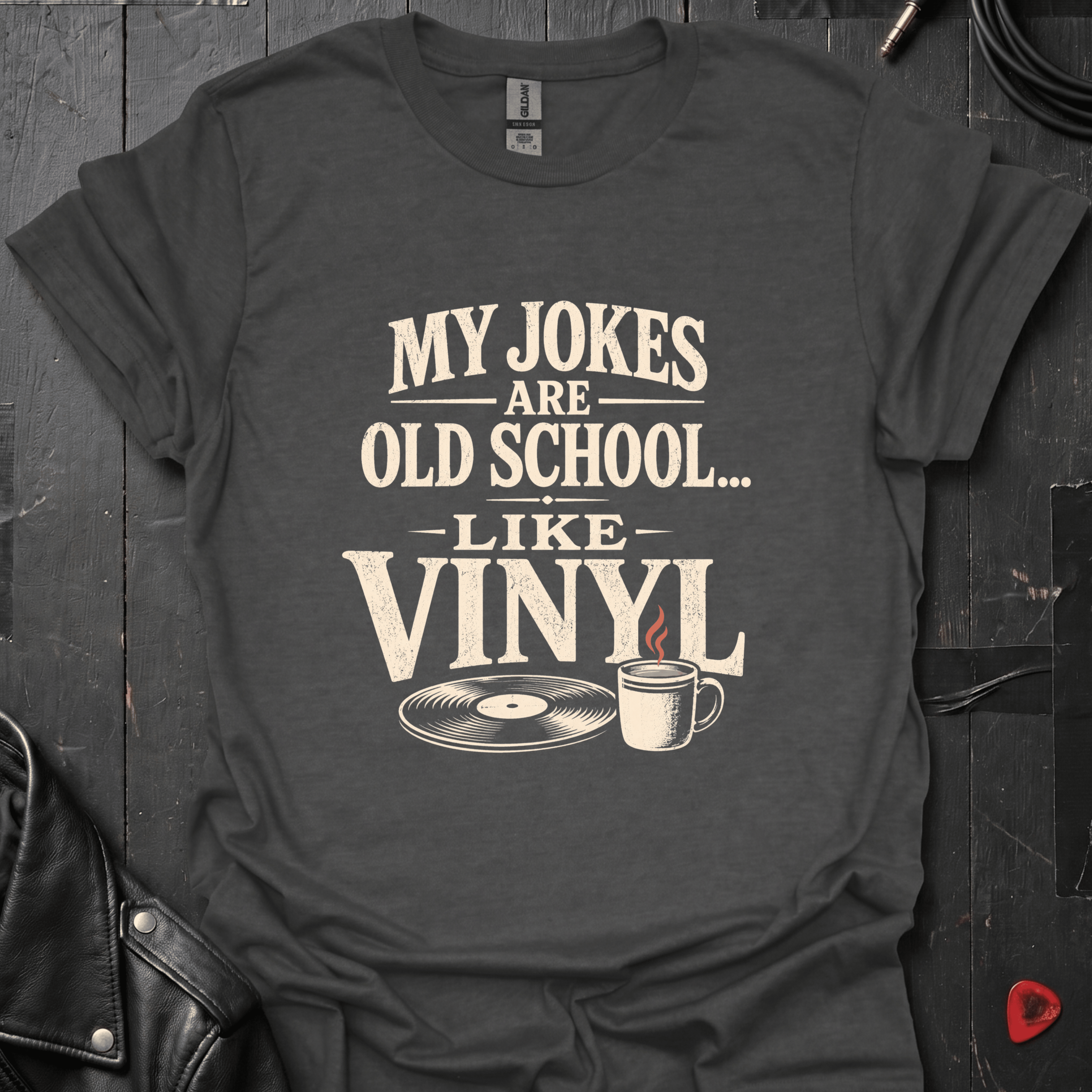 Old School Humor T-Shirt - Dark Heather - T-Shirt