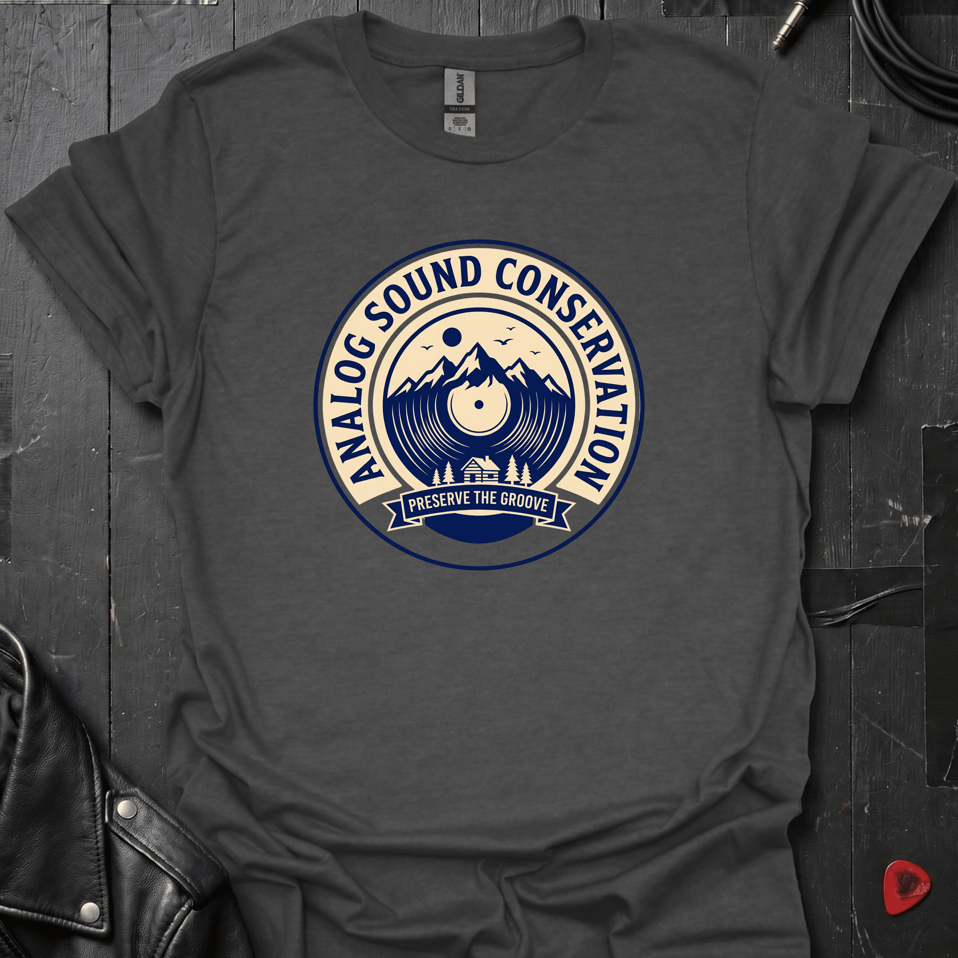 Analog Sound Conservation T-Shirt - Dark Heather - T-Shirt