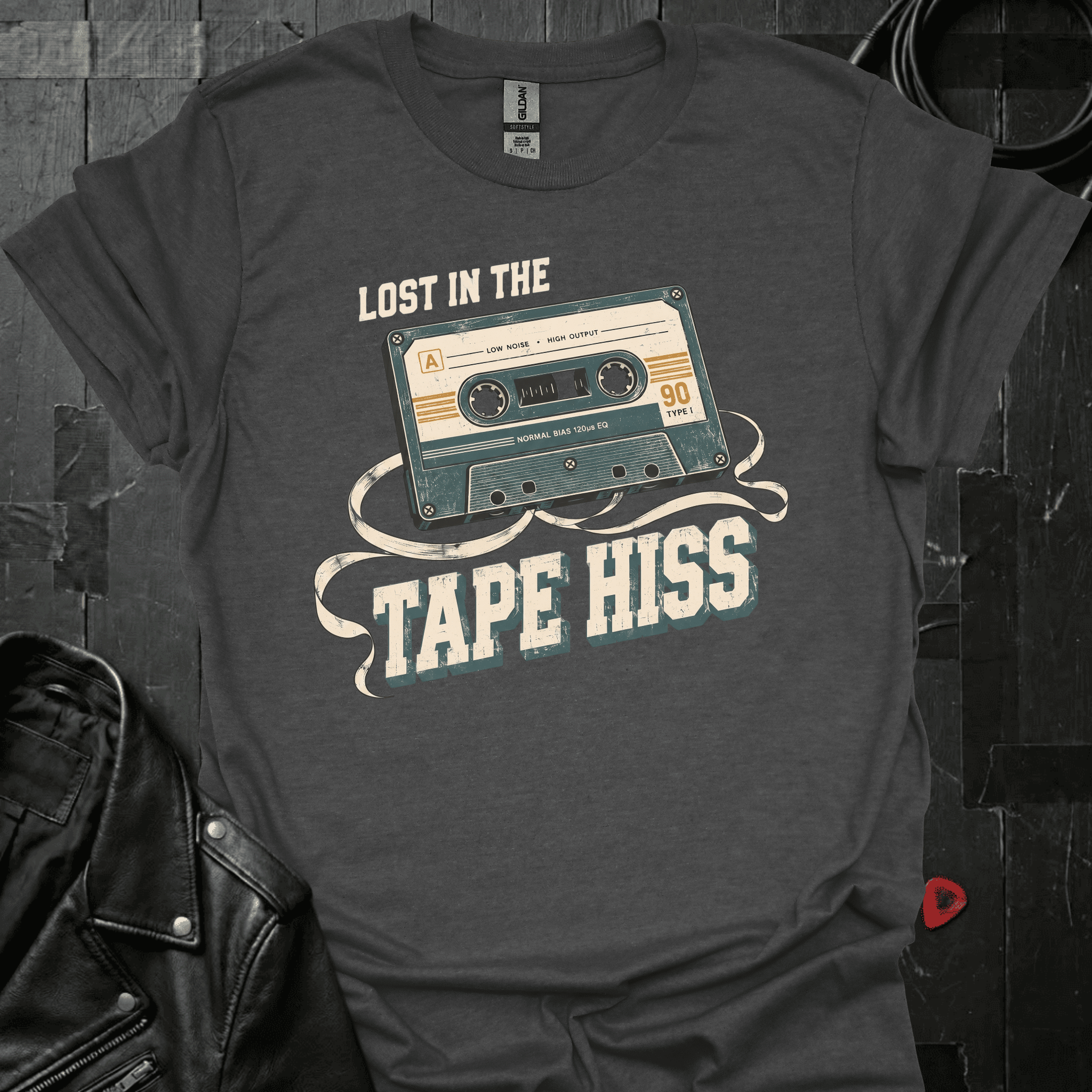 Lost In Tape Hiss T-Shirt - Dark Heather - T-Shirt