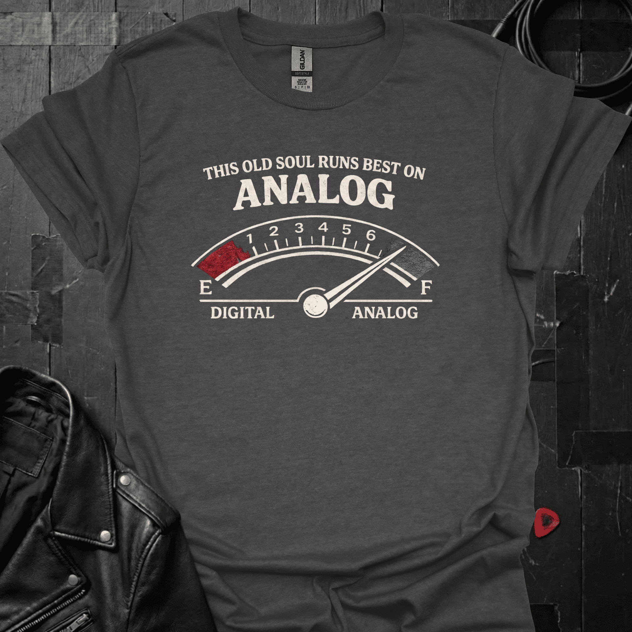 Runs Best On Analog T-Shirt - Dark Heather - T-Shirt