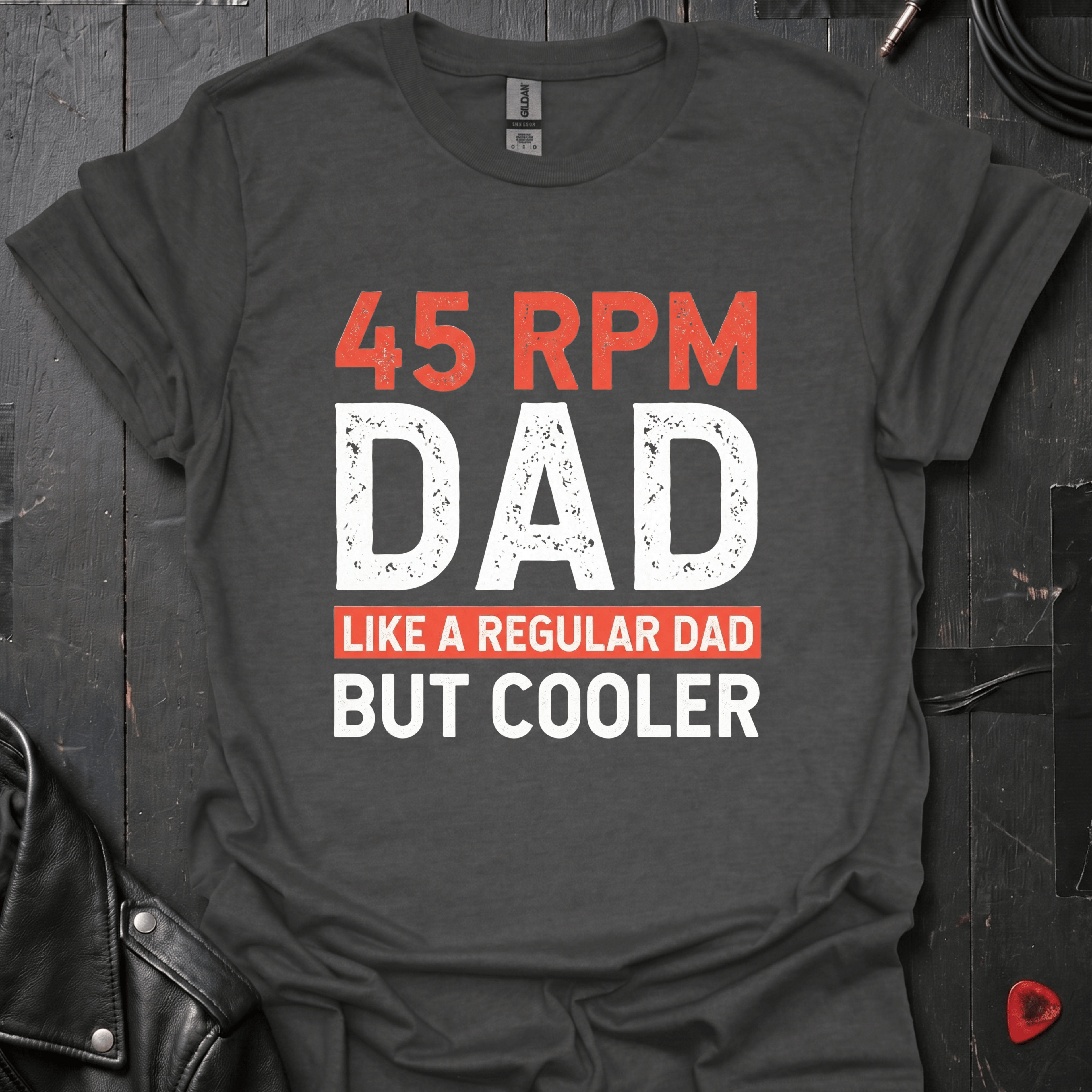 45RPM Dad T-Shirt - Heather Navy - T-Shirt